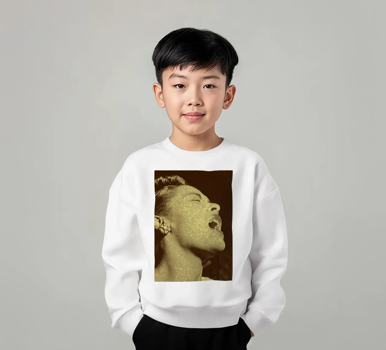 Ombre di una cantante felpa bambino da singpentinksale