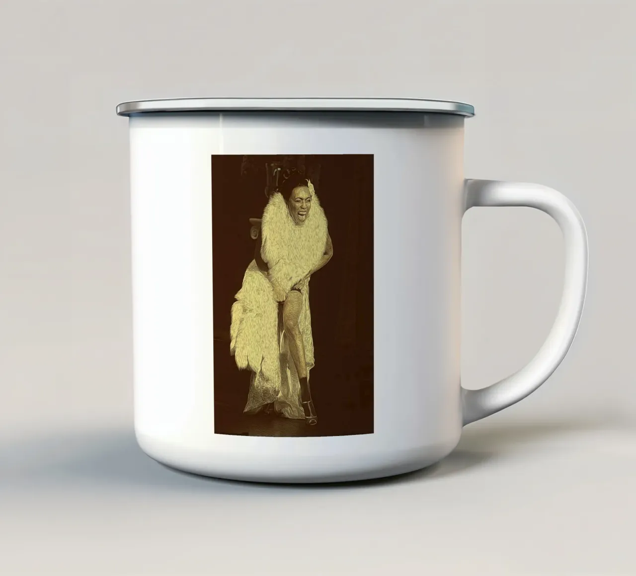 Jazz Royalty Lady Day tazza in smalto da singpentinksale