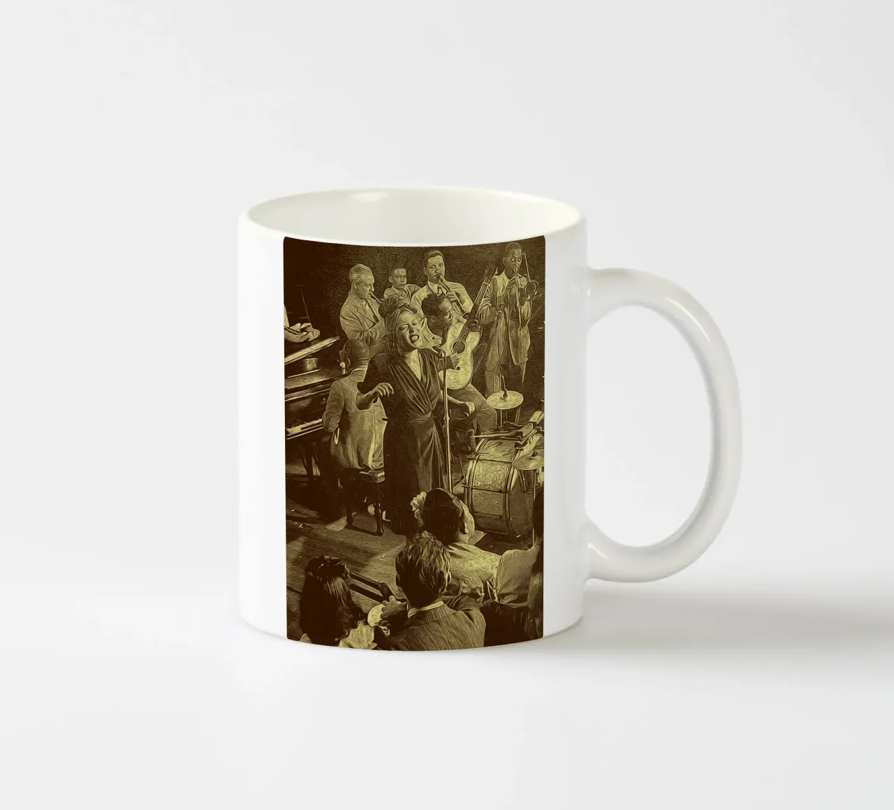 Jazz in full swing tazza in ceramica da singpentinksale