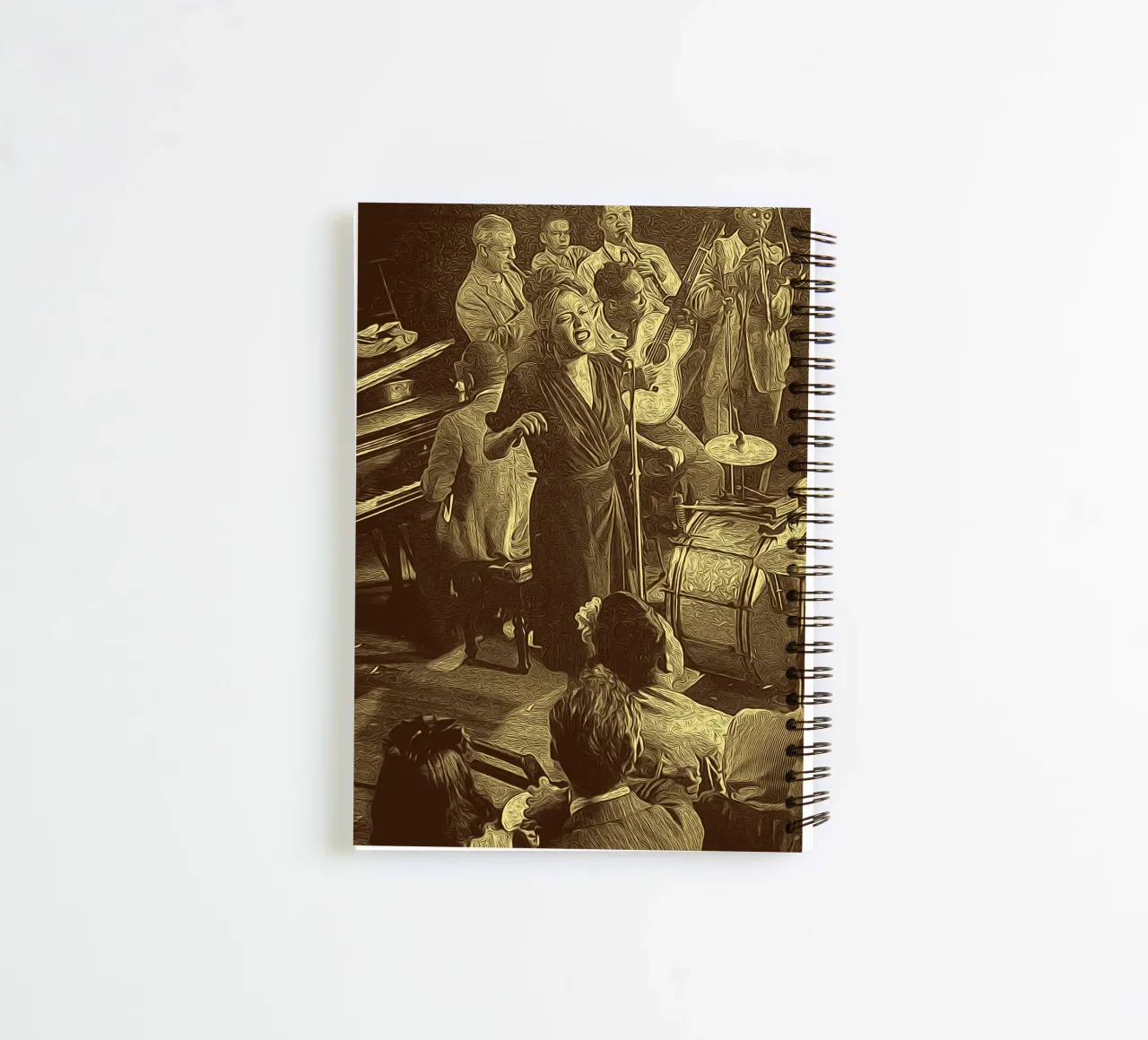 Jazz in Full Swing spiral notebook by singpentinksale