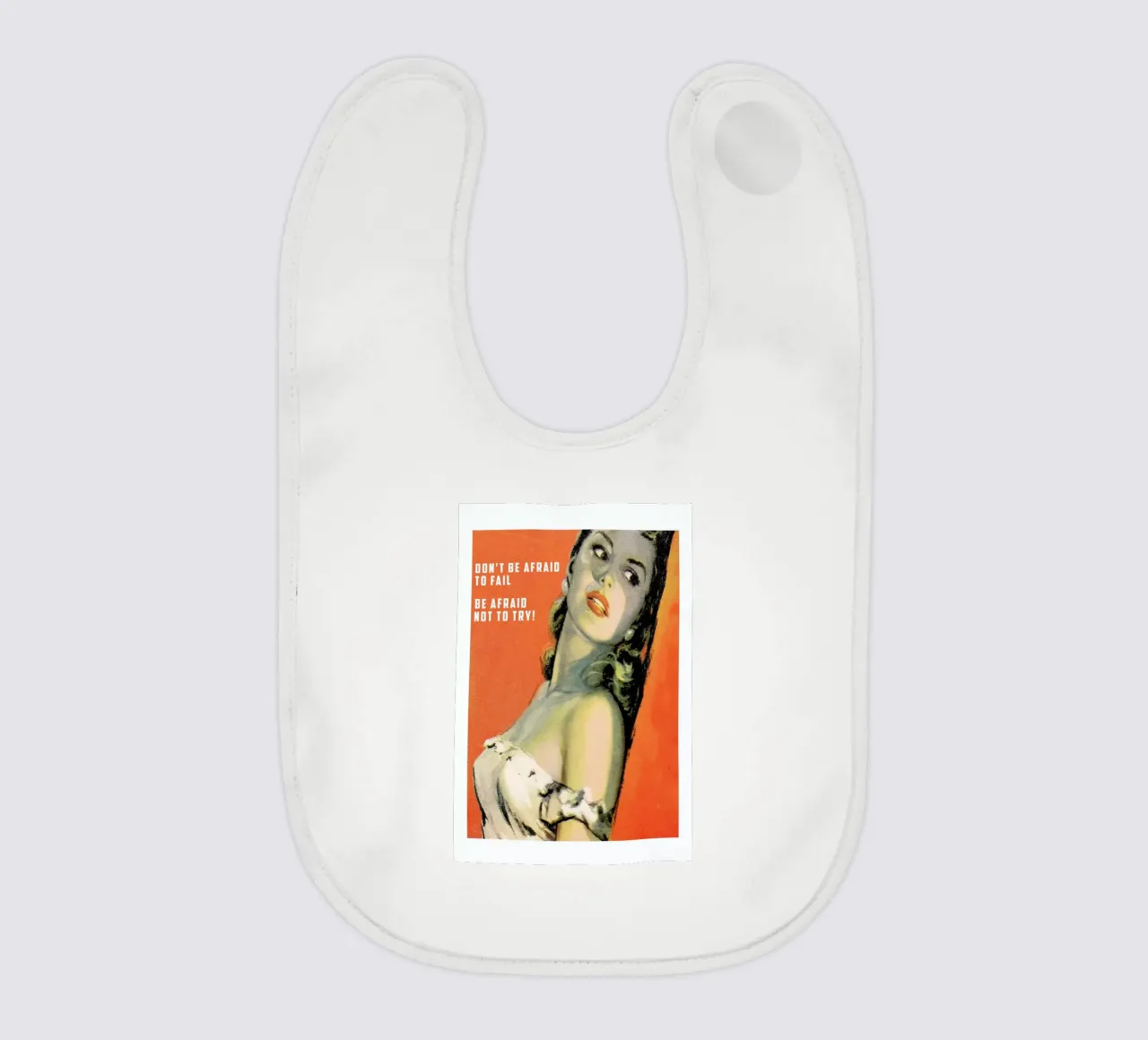 Don't Be Afraid To Fail baby bib by Gallery Print and Art Limited