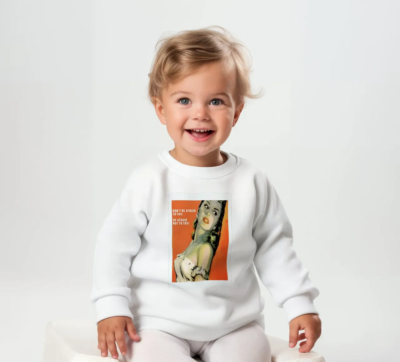 Don't Be Afraid To Fail sudadera de bebé de Gallery Print and Art Limited