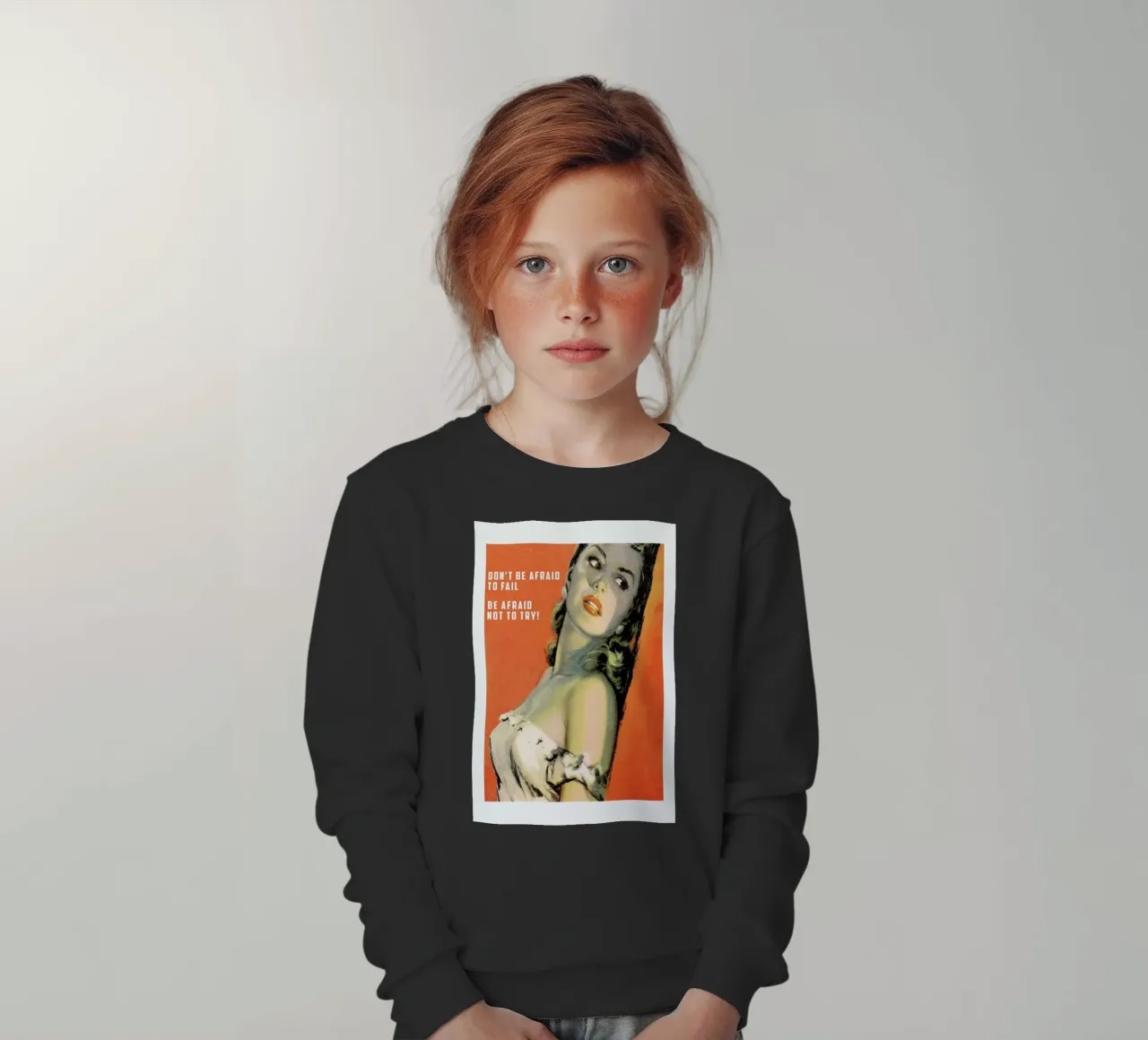 Don't Be Afraid To Fail felpa bambino da Gallery Print and Art Limited