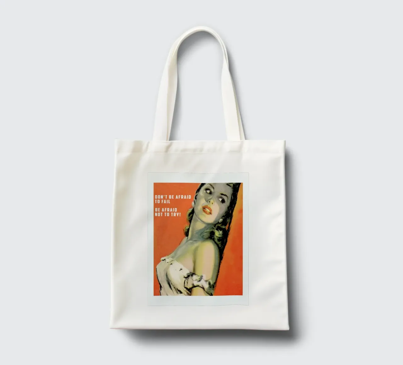 Don't Be Afraid To Fail borsa in juta da Gallery Print and Art Limited