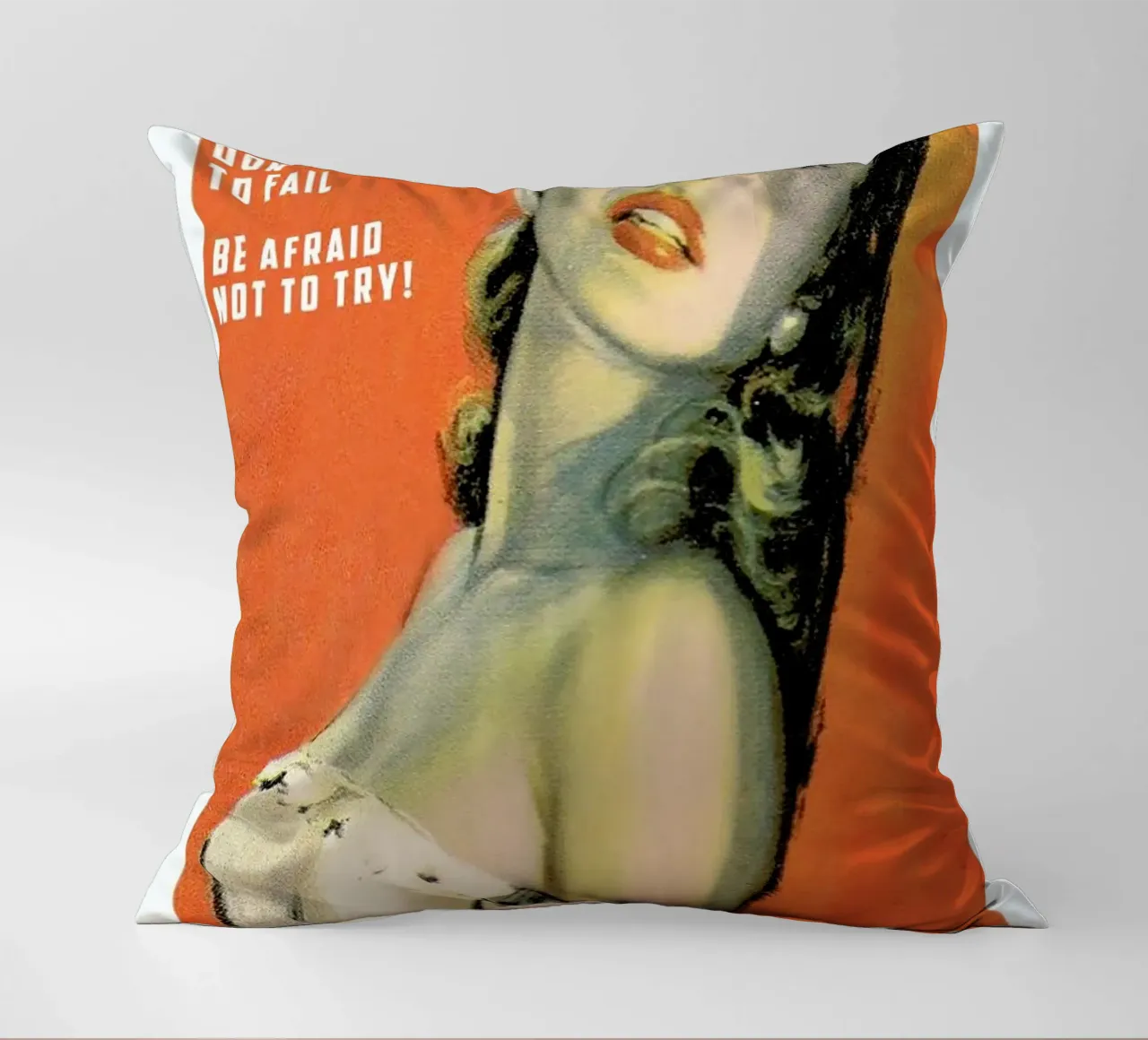 Don't Be Afraid To Fail cuscino da Gallery Print and Art Limited