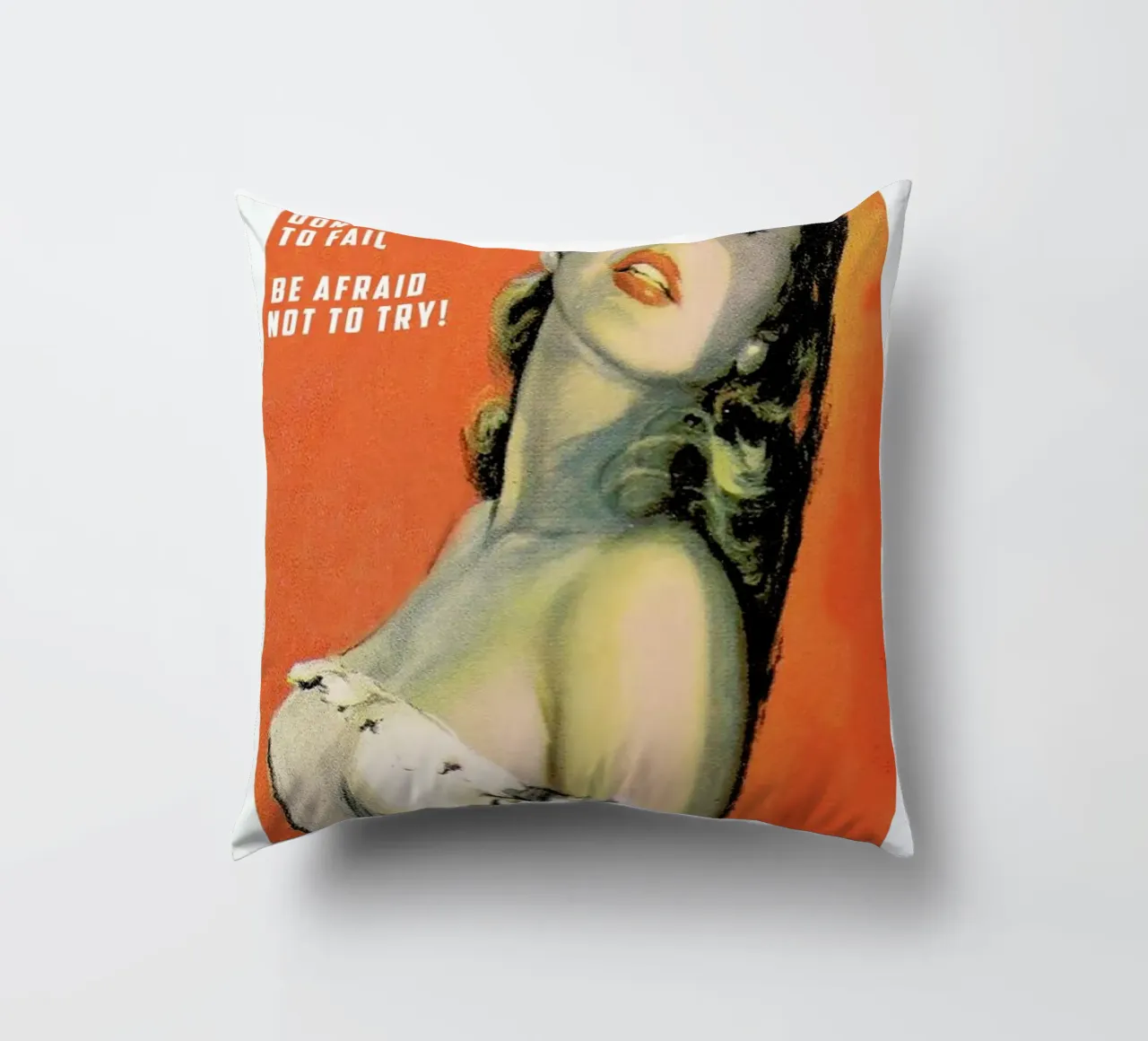 Don't Be Afraid To Fail cuscino da Gallery Print and Art Limited