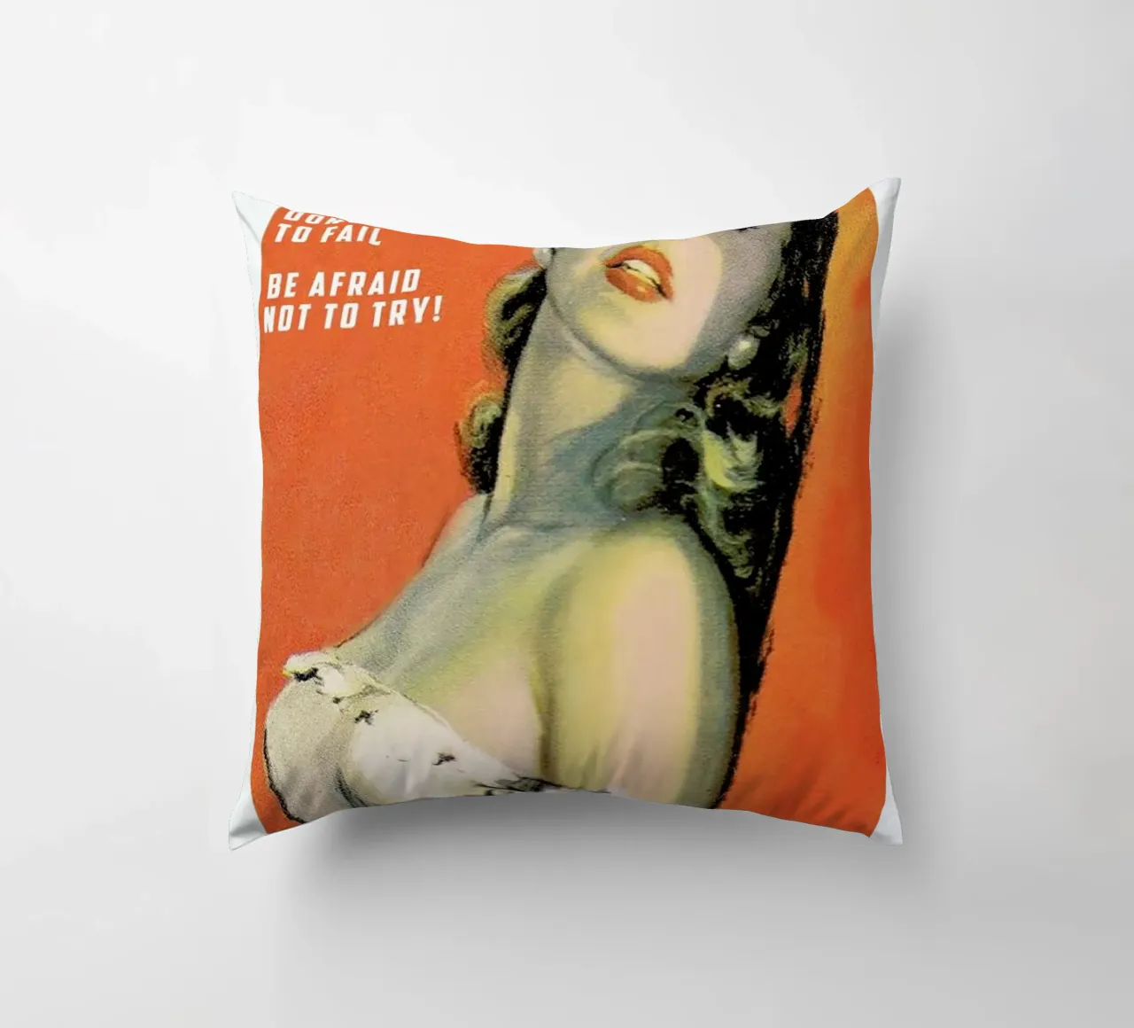 Don't Be Afraid To Fail cuscino da Gallery Print and Art Limited