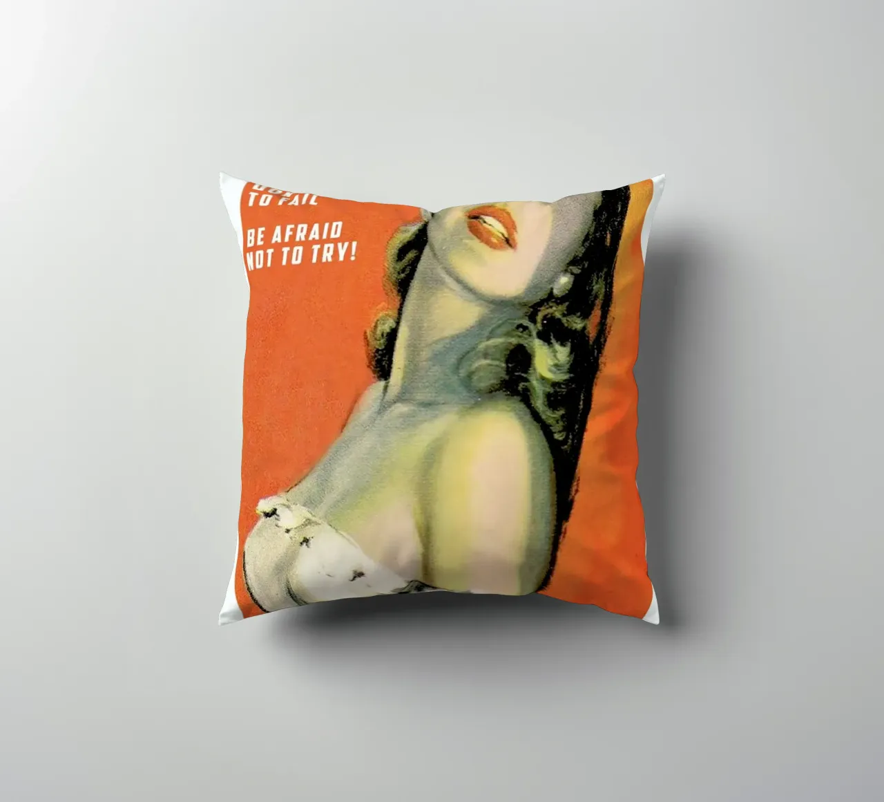 Don't Be Afraid To Fail cuscino da Gallery Print and Art Limited