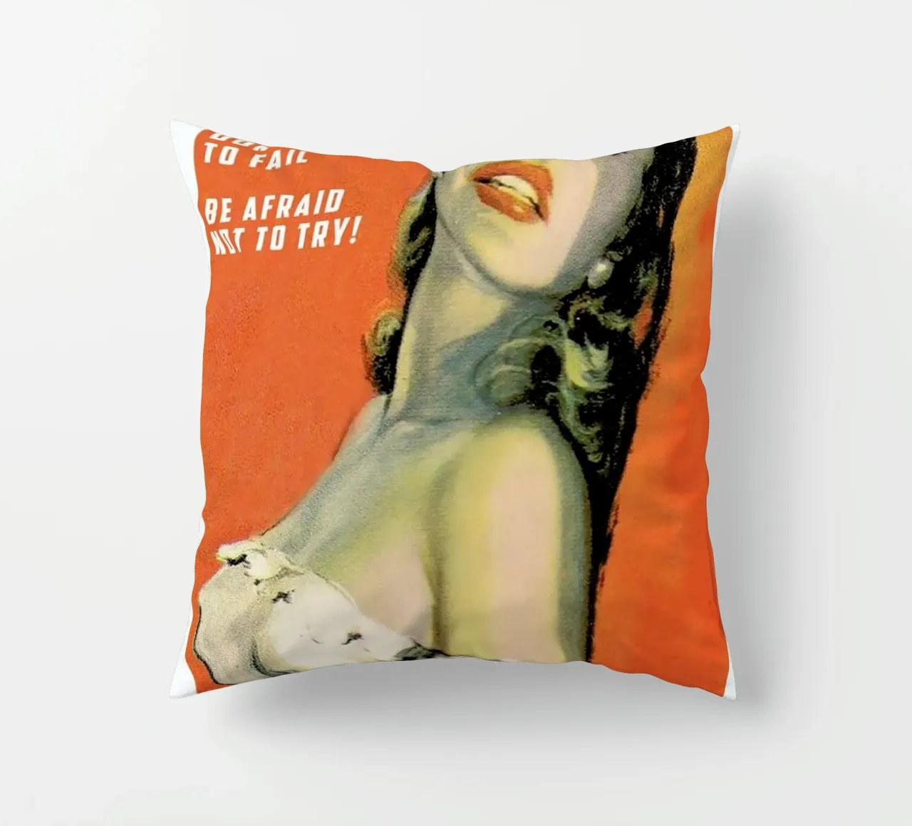 Don't Be Afraid To Fail cuscino da Gallery Print and Art Limited