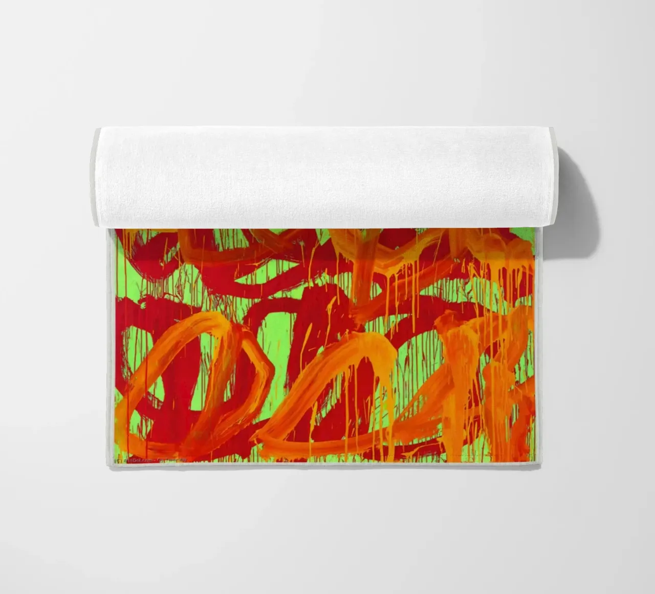 Abstract expressionisme - Cy Twombly strandhanddoek van Albertopant