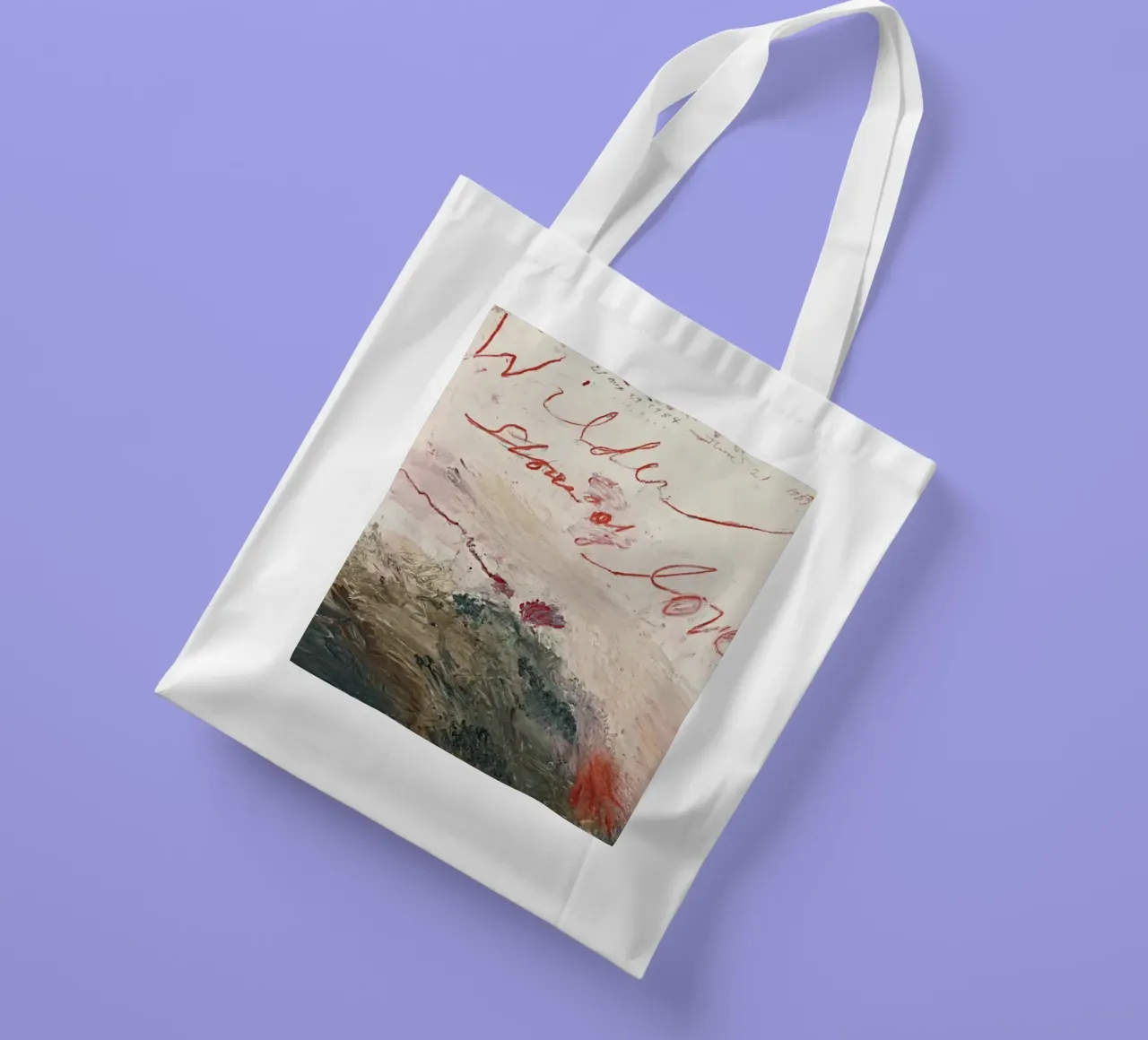 Le rive più selvagge dell'amore - Cy Twombly borsa in juta da Albertopant