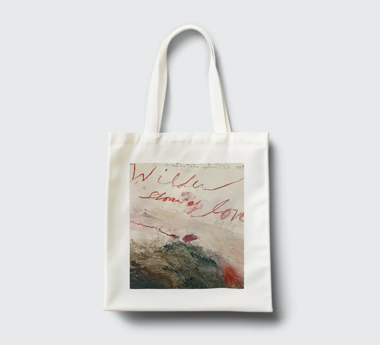 Le rive più selvagge dell'amore - Cy Twombly borsa in juta da Albertopant