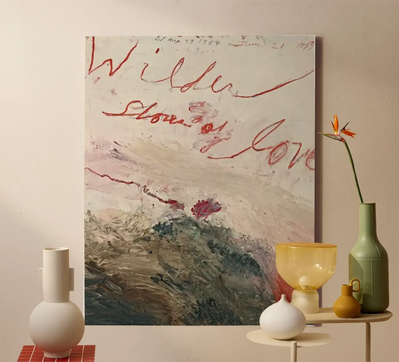 Le rive più selvagge dell'amore - Cy Twombly tela con Cornice a cassetta da Albertopant