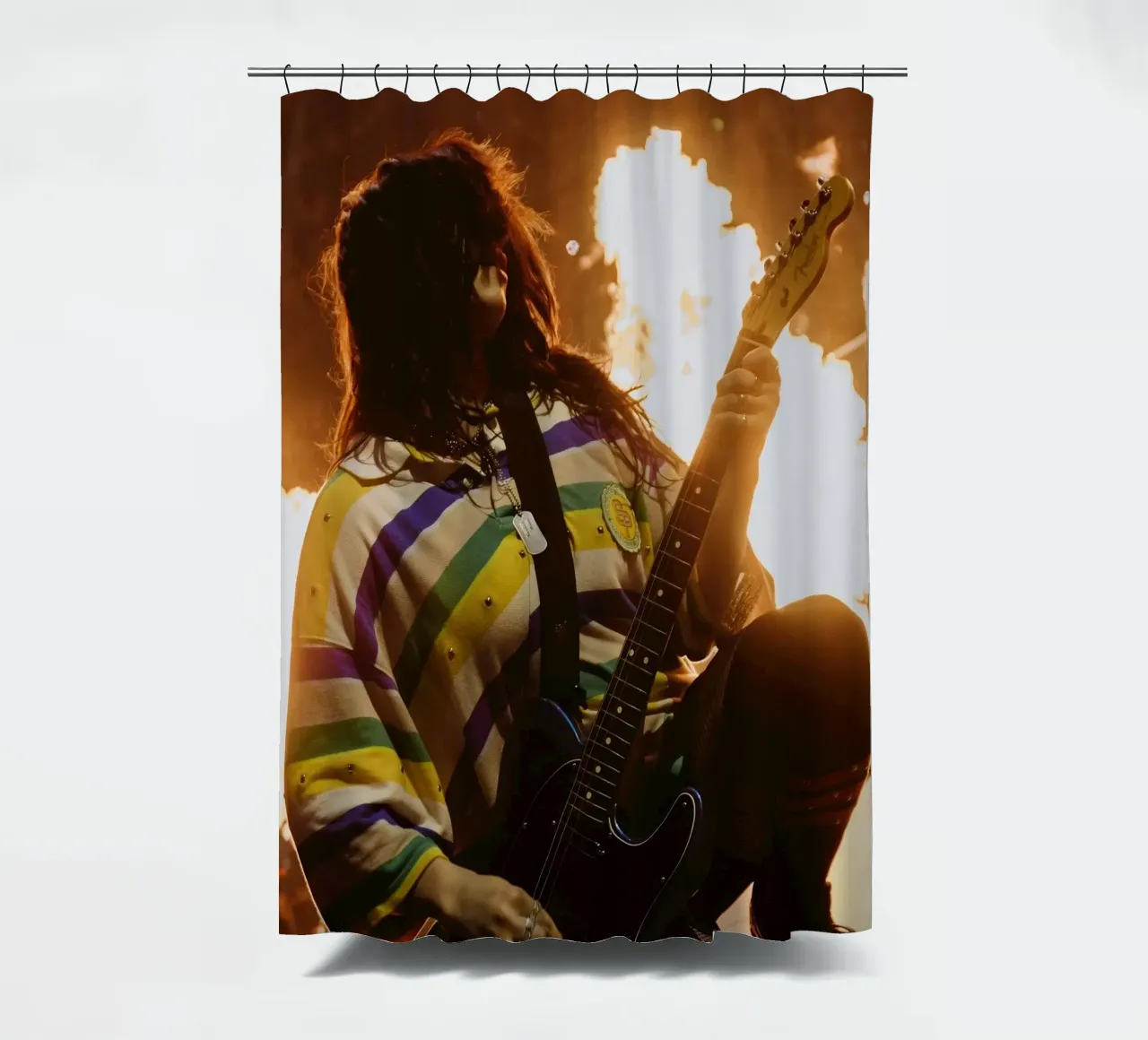 Billie Eilish song shower curtain by AudioLibrary