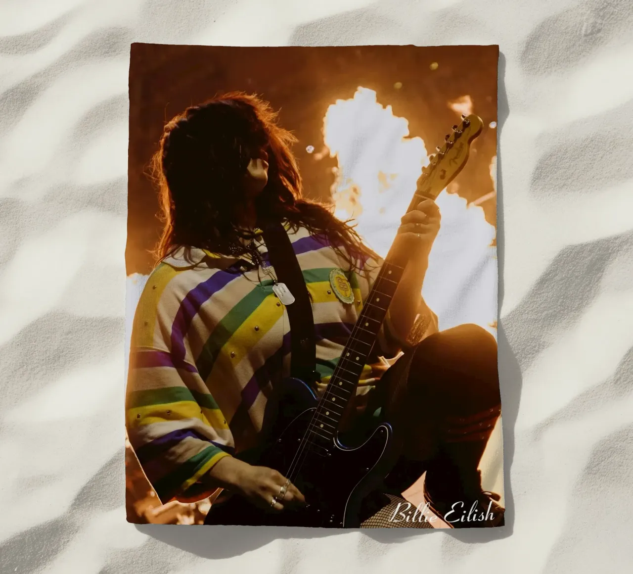 Canzone di Billie Eilish telo mare da AudioLibrary