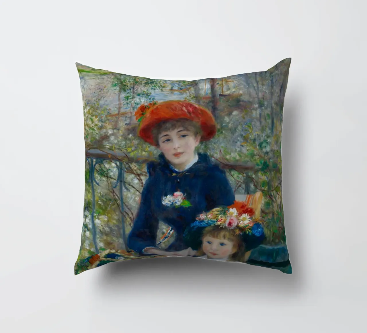 Due sorelle sulla terrazza - Pierre Aguste Renoir cuscino da masonday
