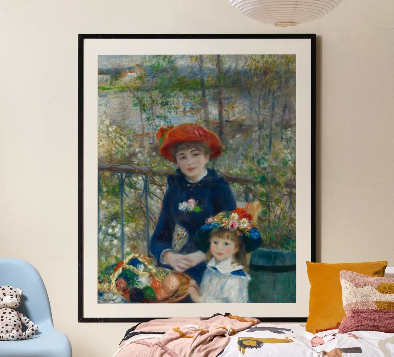 Due sorelle sulla terrazza - Pierre Aguste Renoir poster da masonday
