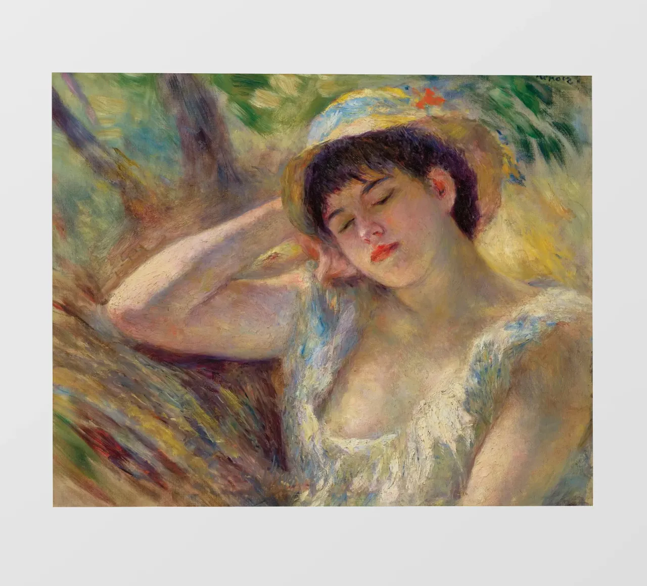 Donna addormentata - Pierre Auguste Renoir telo in pvc da masonday