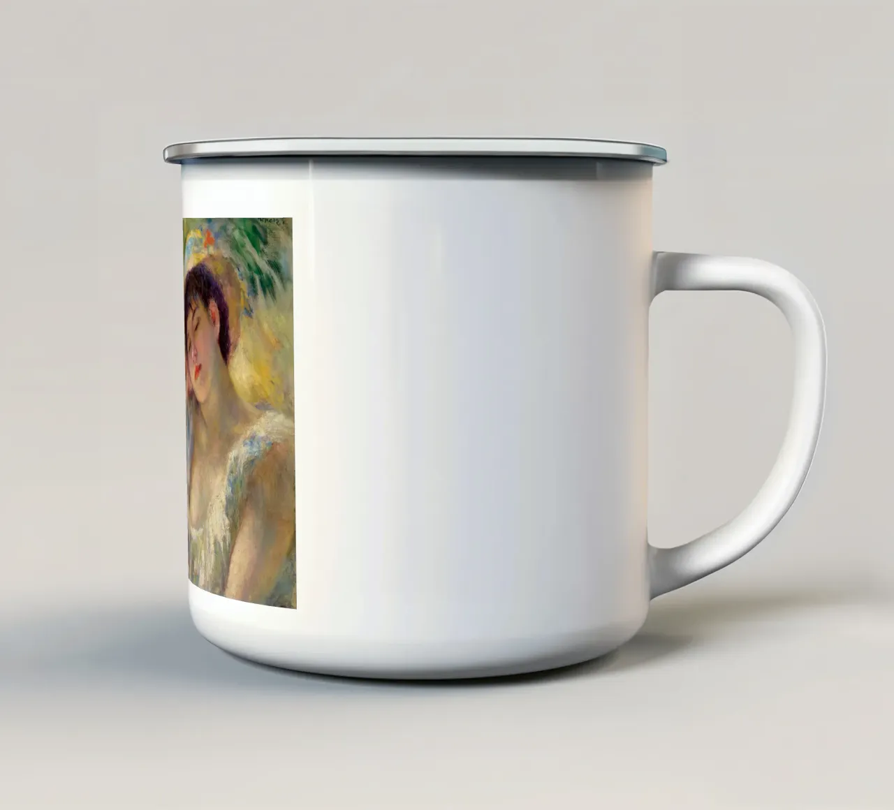 Donna addormentata - Pierre Auguste Renoir tazza in smalto da masonday