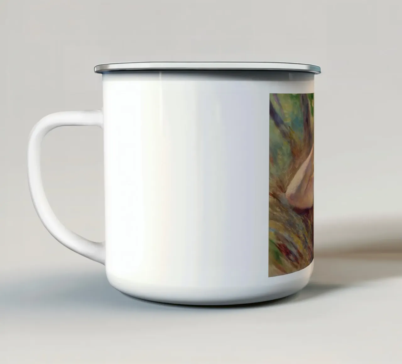 Donna addormentata - Pierre Auguste Renoir tazza in smalto da masonday