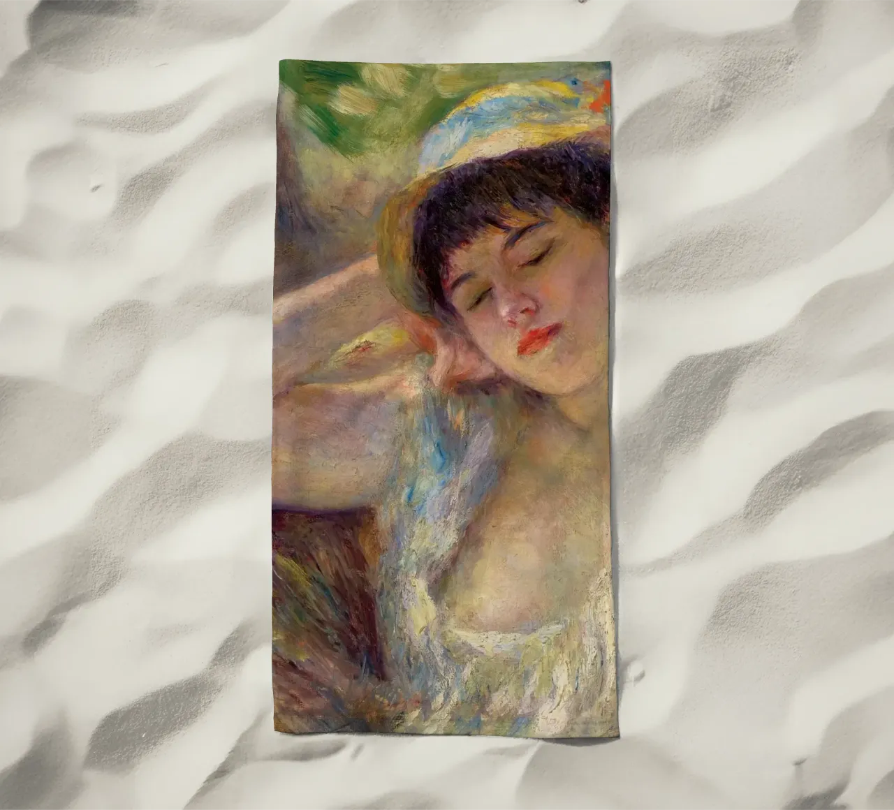 Donna addormentata - Pierre Auguste Renoir telo mare da masonday