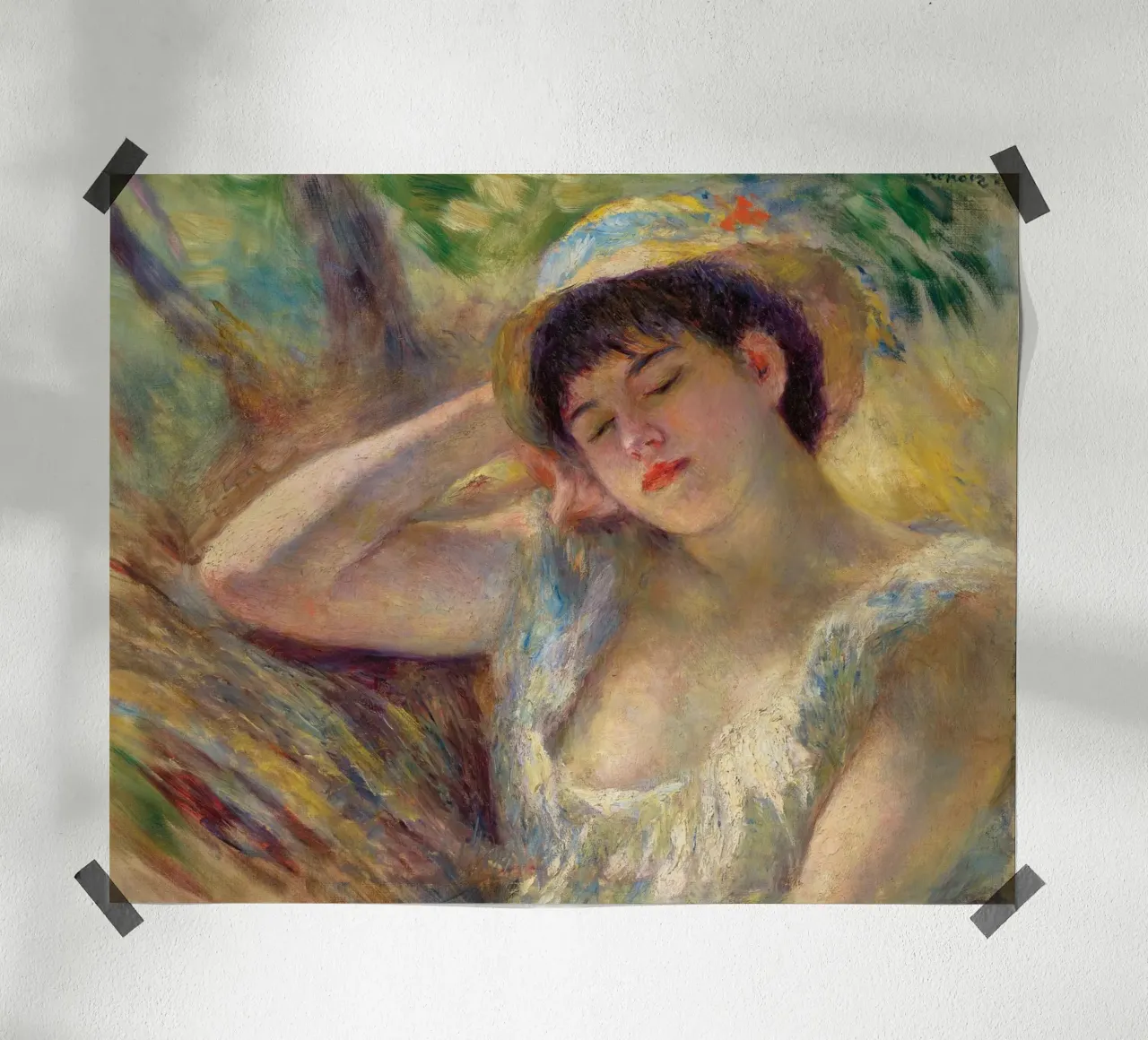 Donna addormentata - Pierre Auguste Renoir poster da masonday