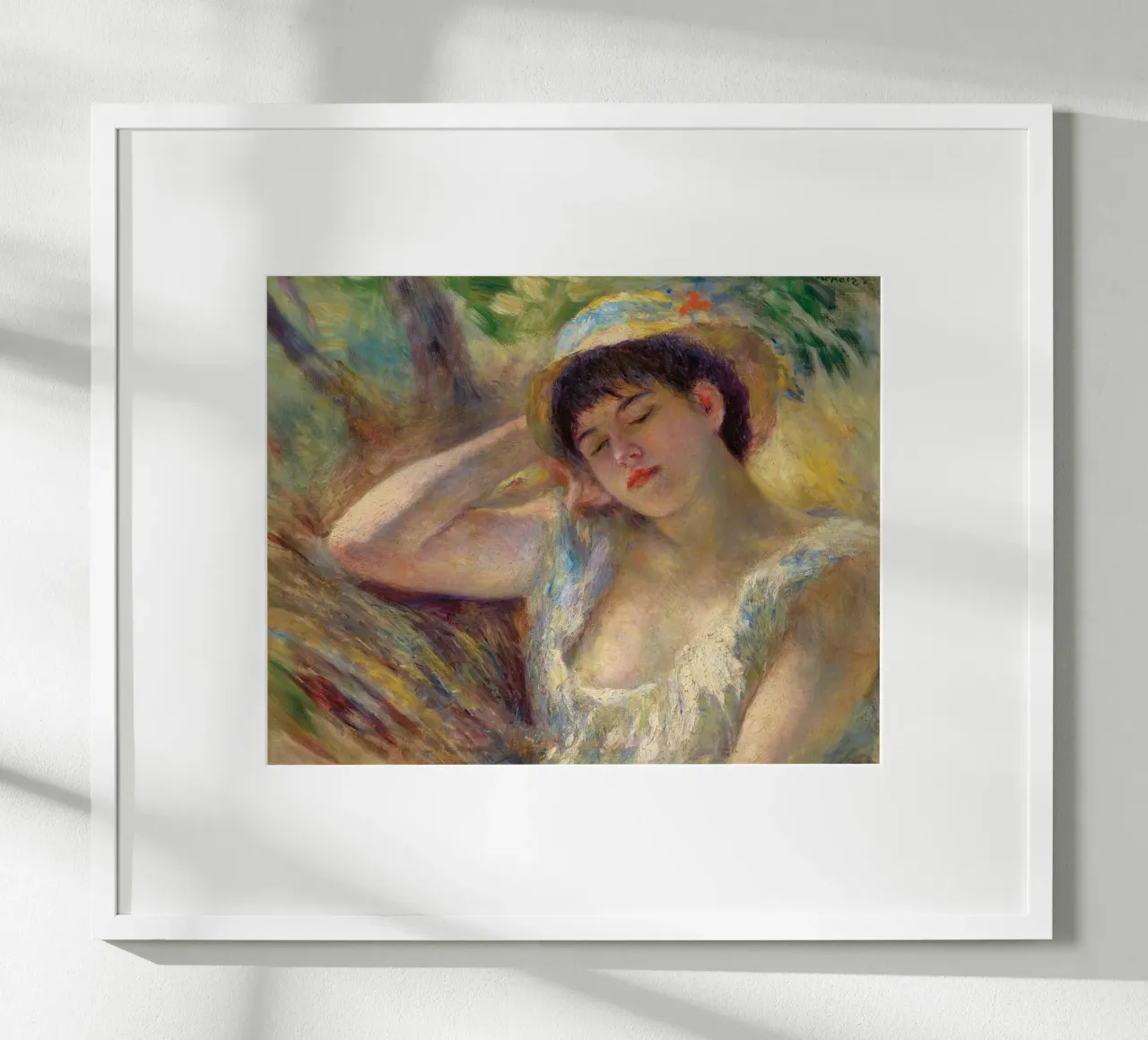 Donna addormentata - Pierre Auguste Renoir poster da masonday