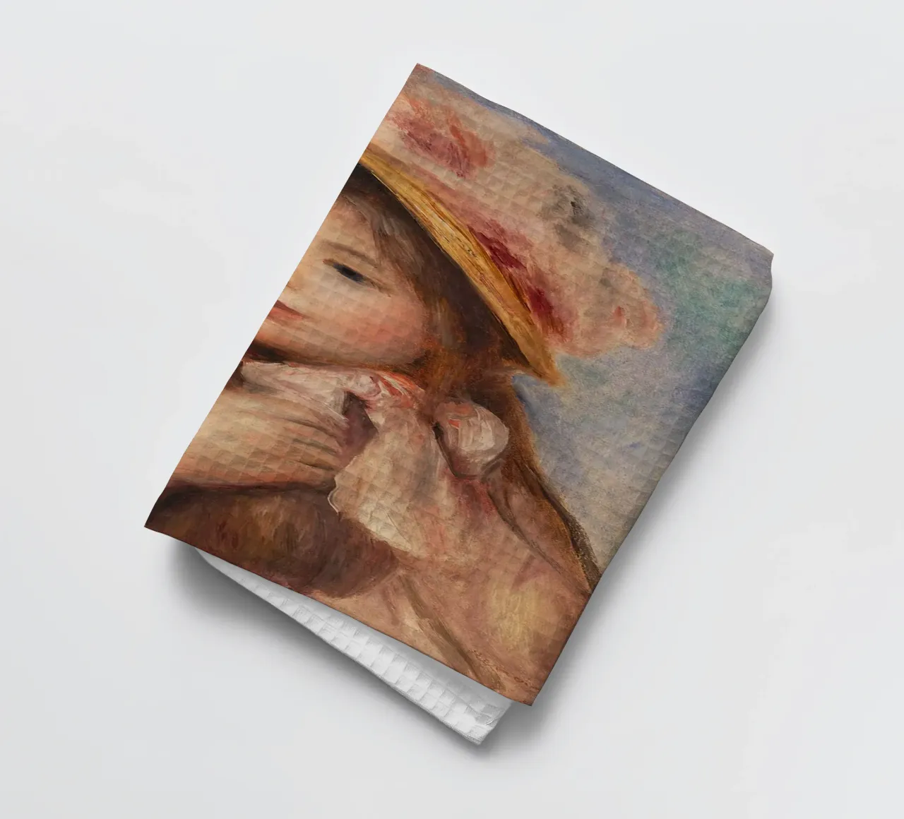 Ragazza con cappellino rosa - Pierre-Auguste Renoir canovaccio da cucina da masonday