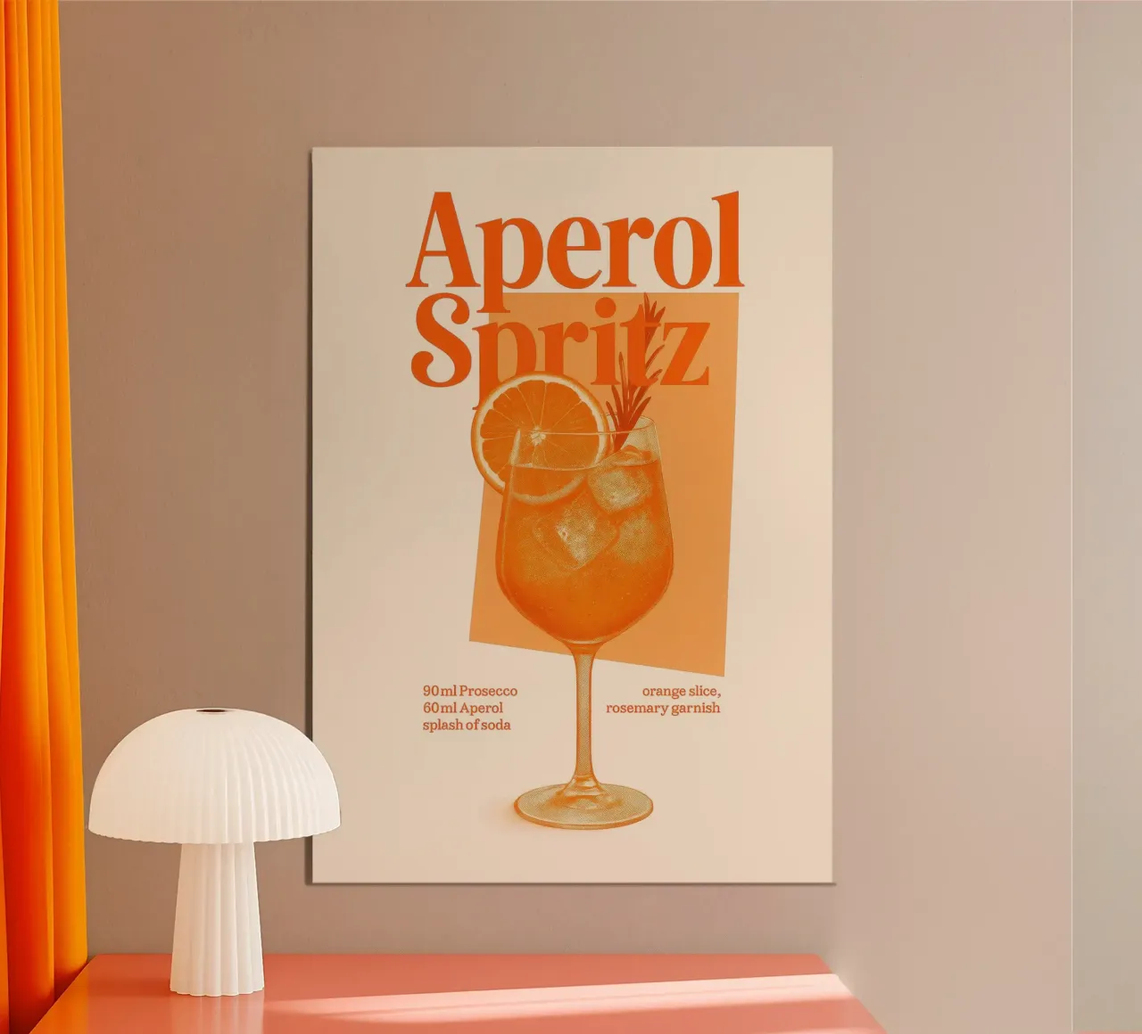 Aperol Spritz alluminio dibond da Attaboy Dsgn