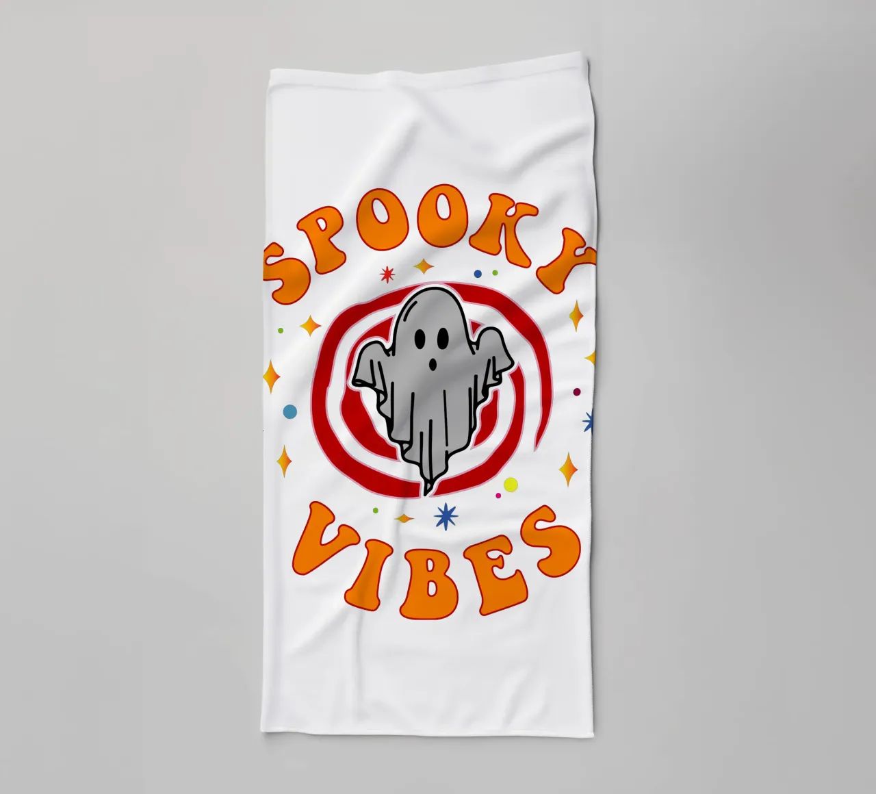 spooky vibes funny ghost towel by onetime