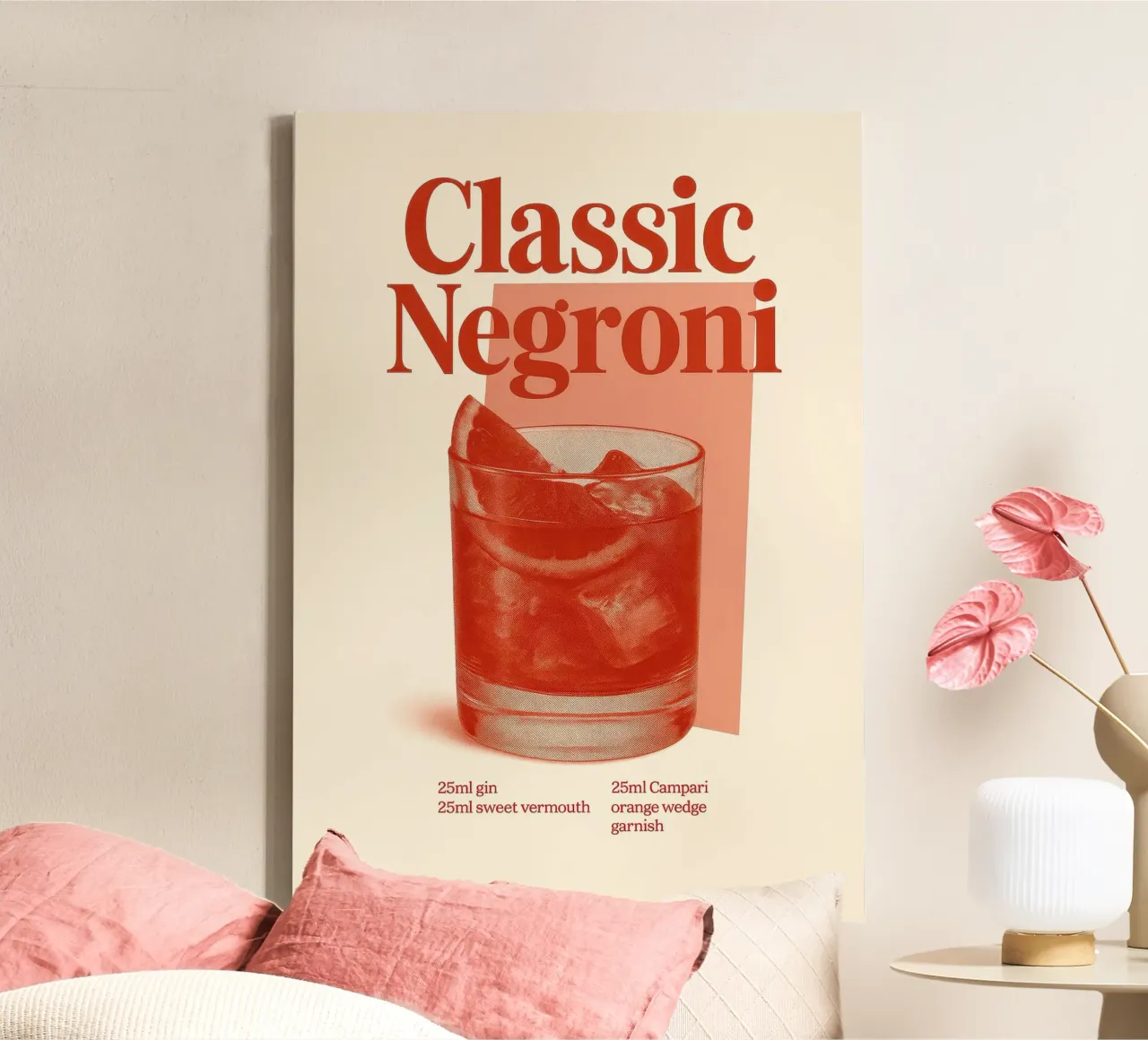 Classic Negroni tela con Cornice a cassetta da Attaboy Dsgn