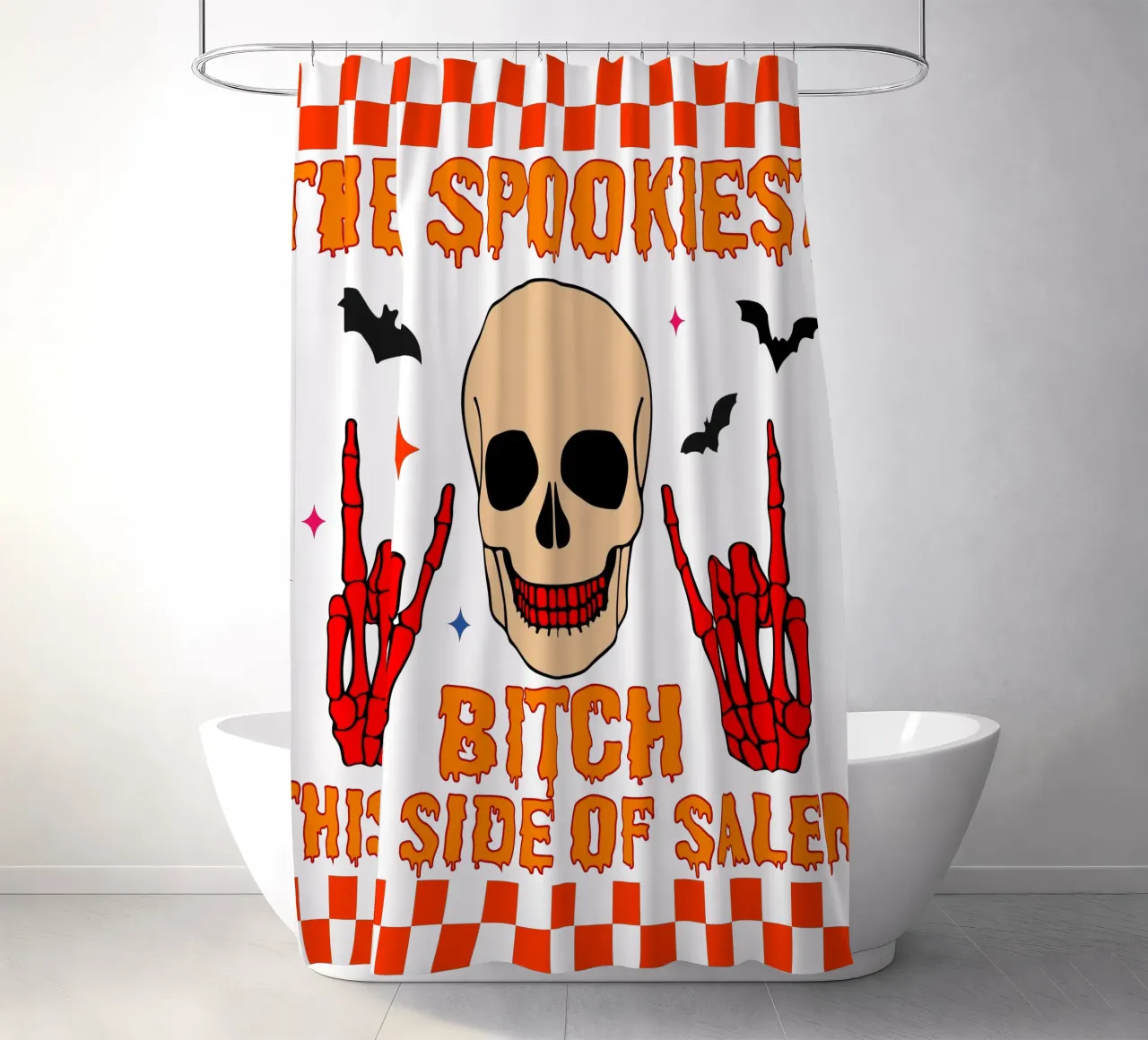 the spookiest bitch this side of salem shower curtain by onetime