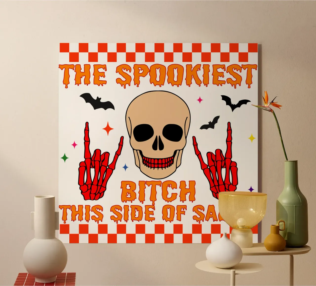 the spookiest bitch this side of salem acrylic glass by onetime