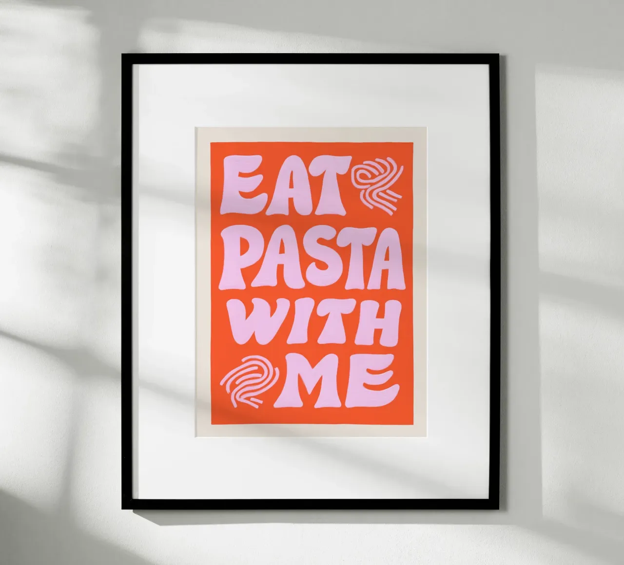 Iss Pasta mit mir poster by Carinaprint