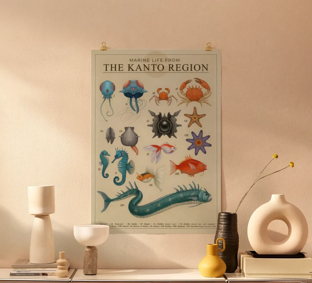 Poster sulla vita marina del Kanto poster da Lacerdaprint