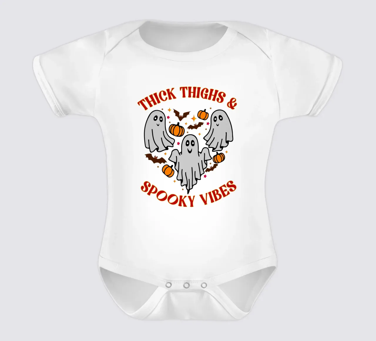 dicke Oberschenkel spooky vibes Kurzarm Babybody von onetime