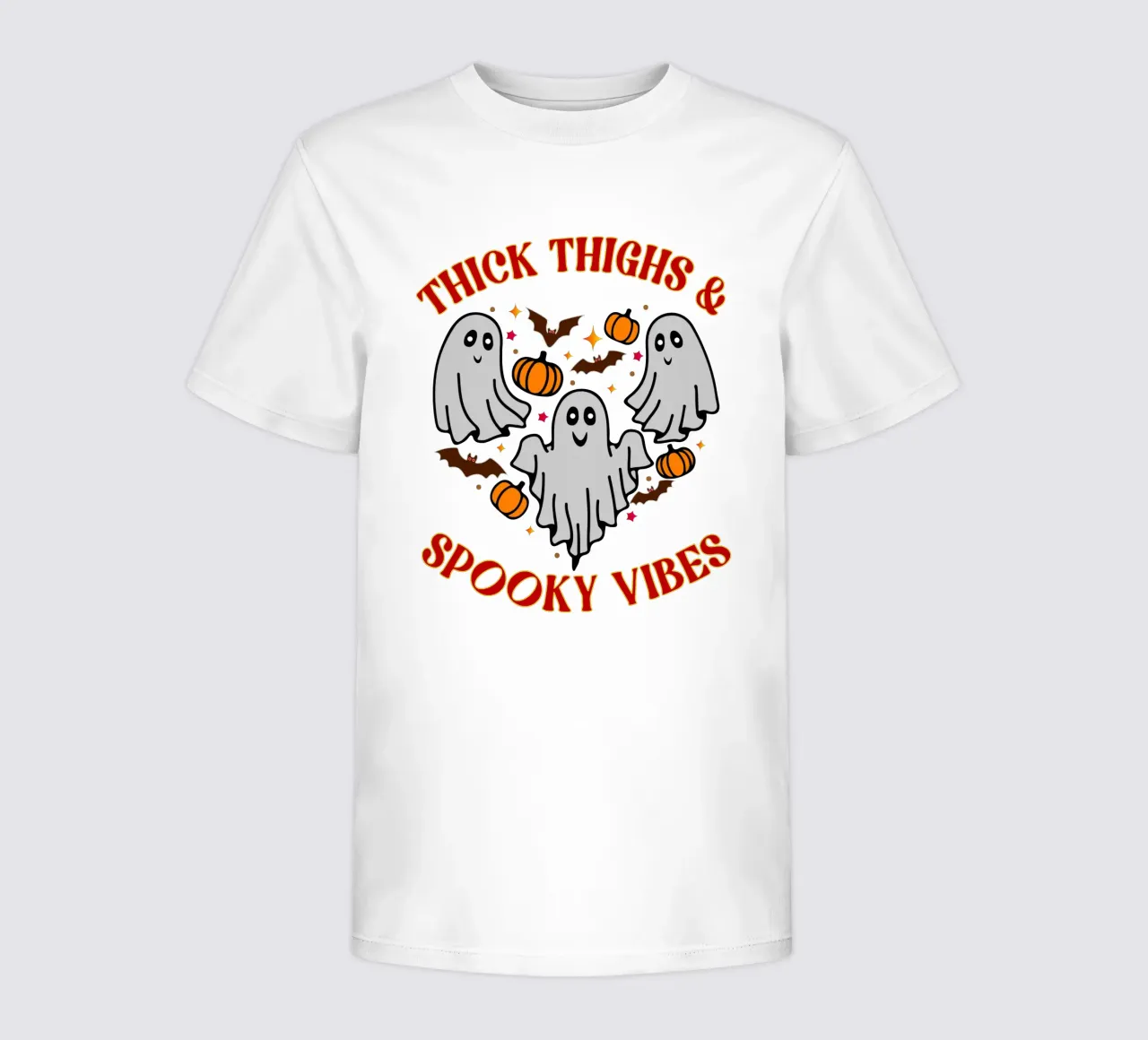 thick thighs spooky vibes kids t-shirt by onetime