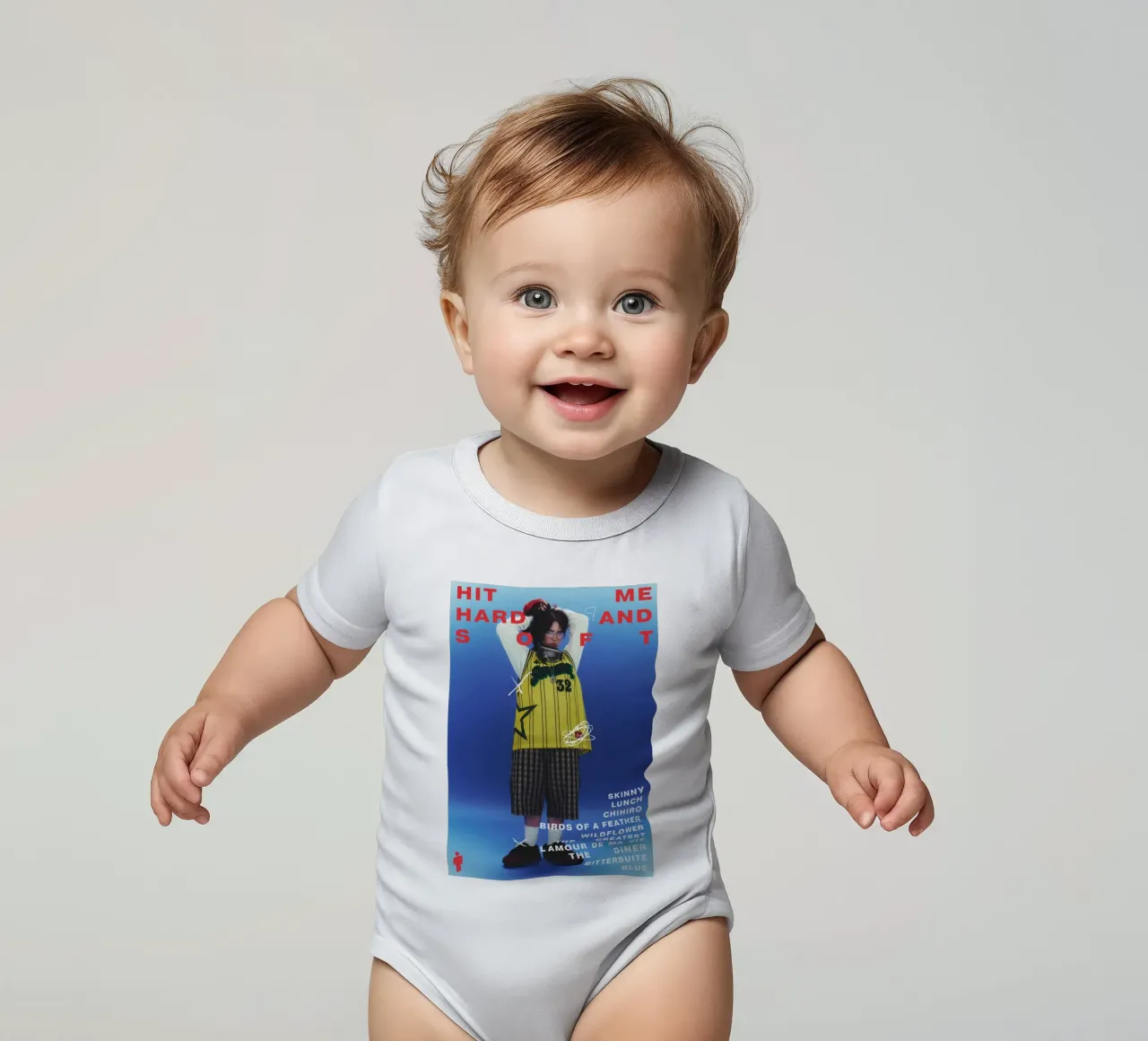 Billie Eilish d'epoca body neonato maniche corte da AudioLibrary