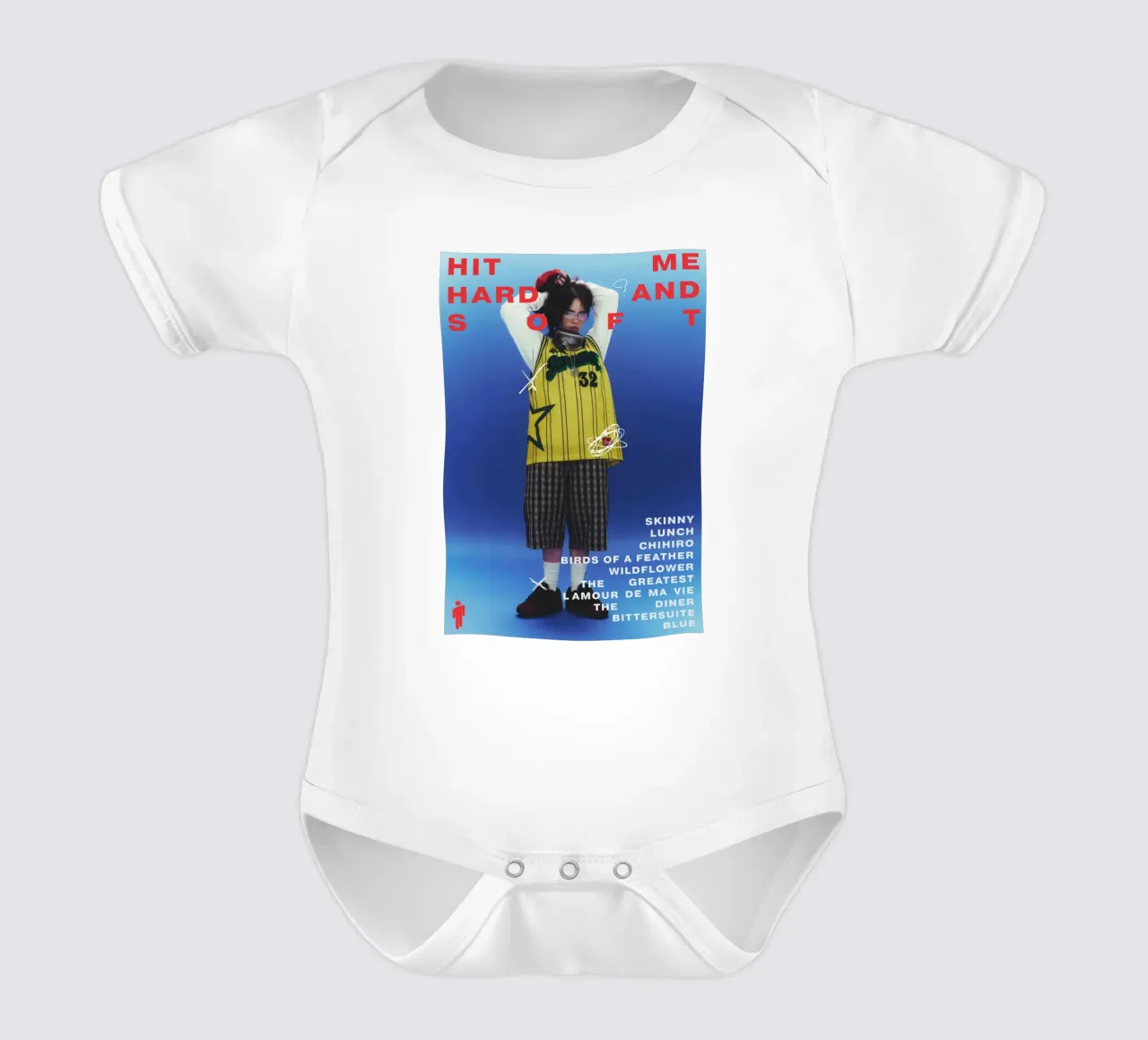 Billie Eilish d'epoca body neonato maniche corte da AudioLibrary