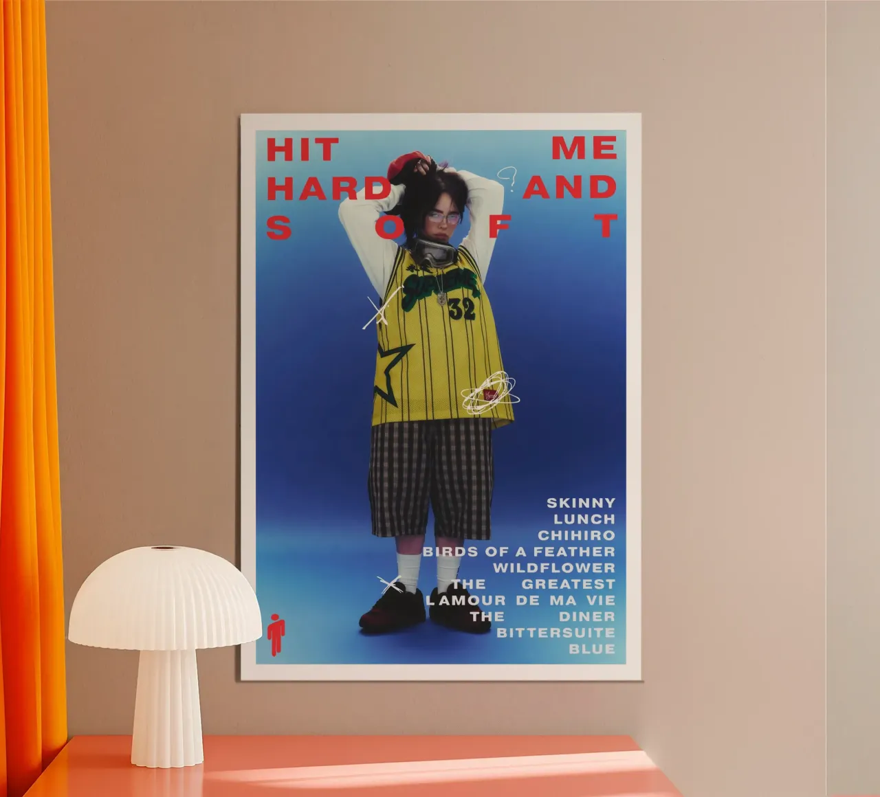 Billie Eilish d'epoca alluminio dibond da AudioLibrary