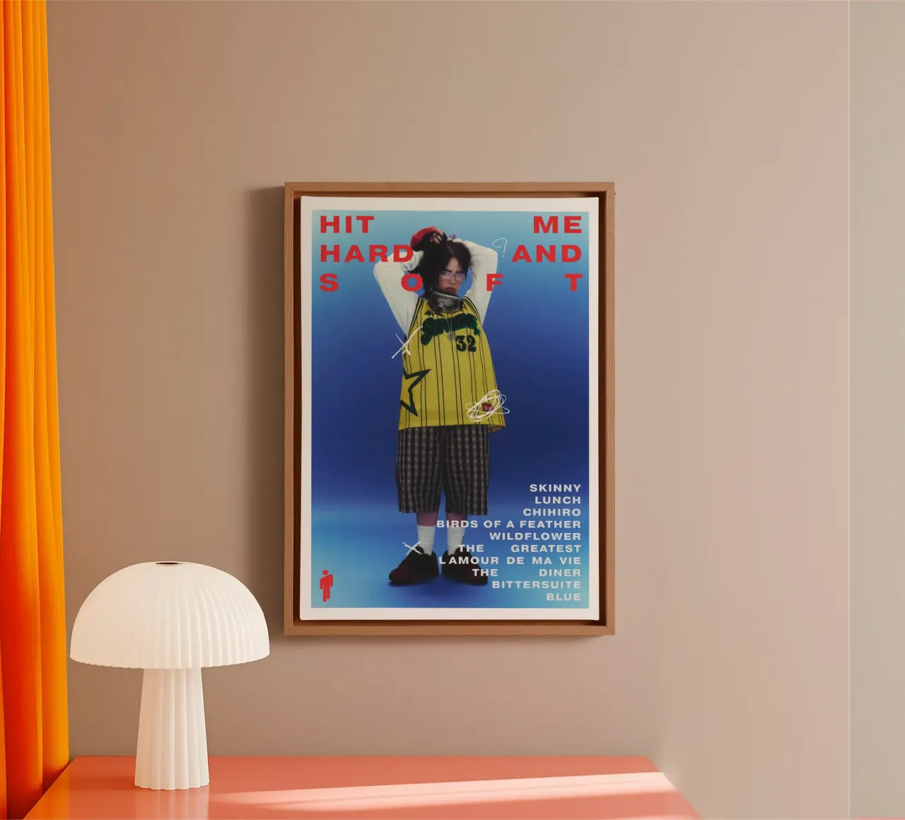Billie Eilish d'epoca tela con Cornice a cassetta da AudioLibrary