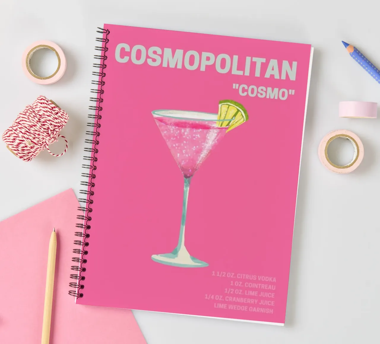 Cosmopolitan Vintage Poster spiral notebook by noahmiss
