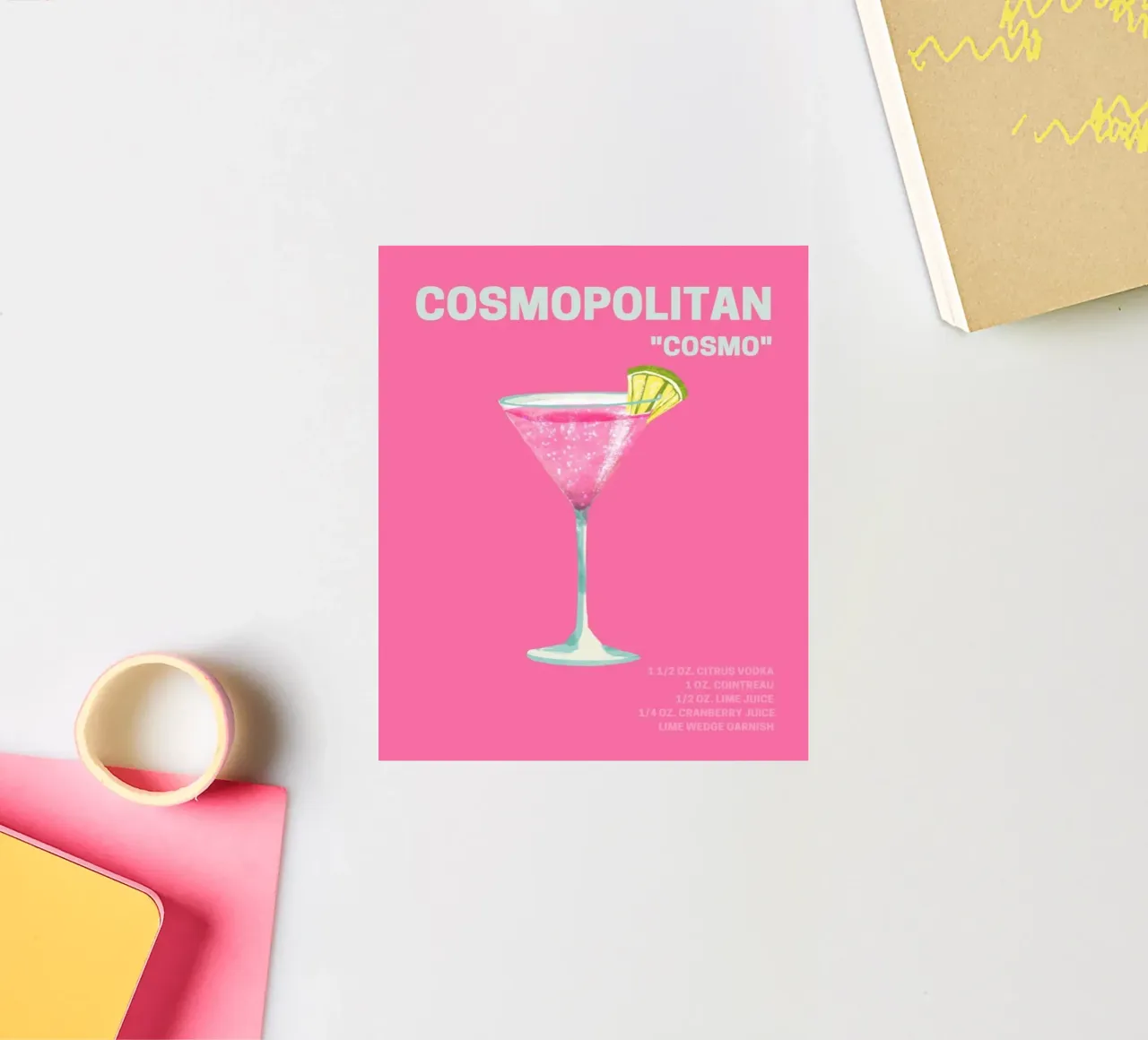 Cosmopolitan Vintage Poster sticker van noahmiss