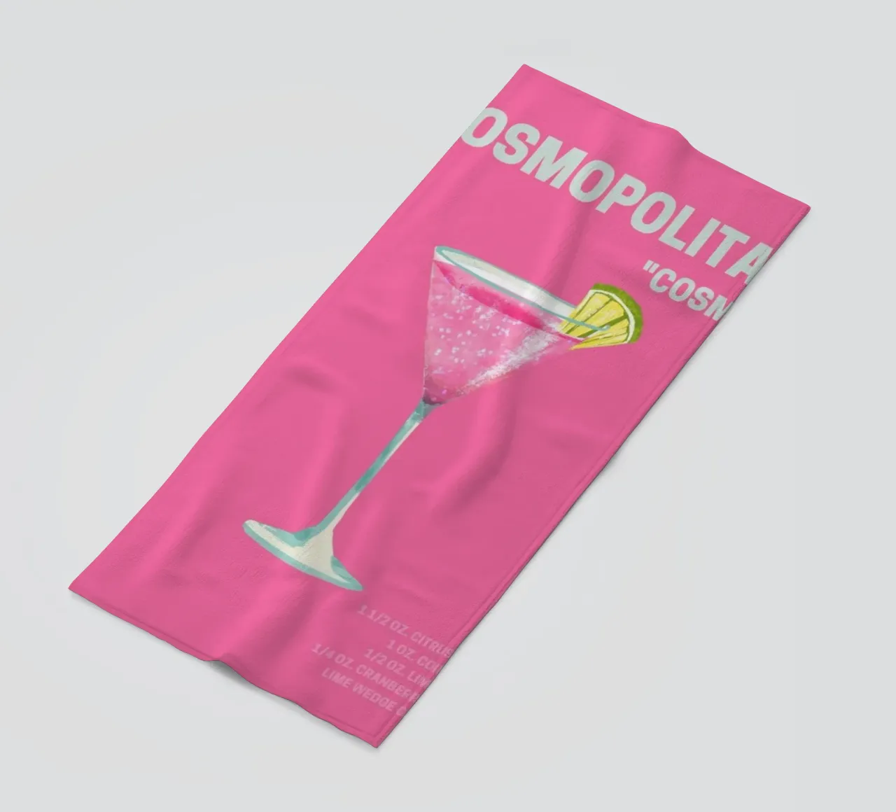 Cosmopolitan Vintage Poster beach towel by noahmiss