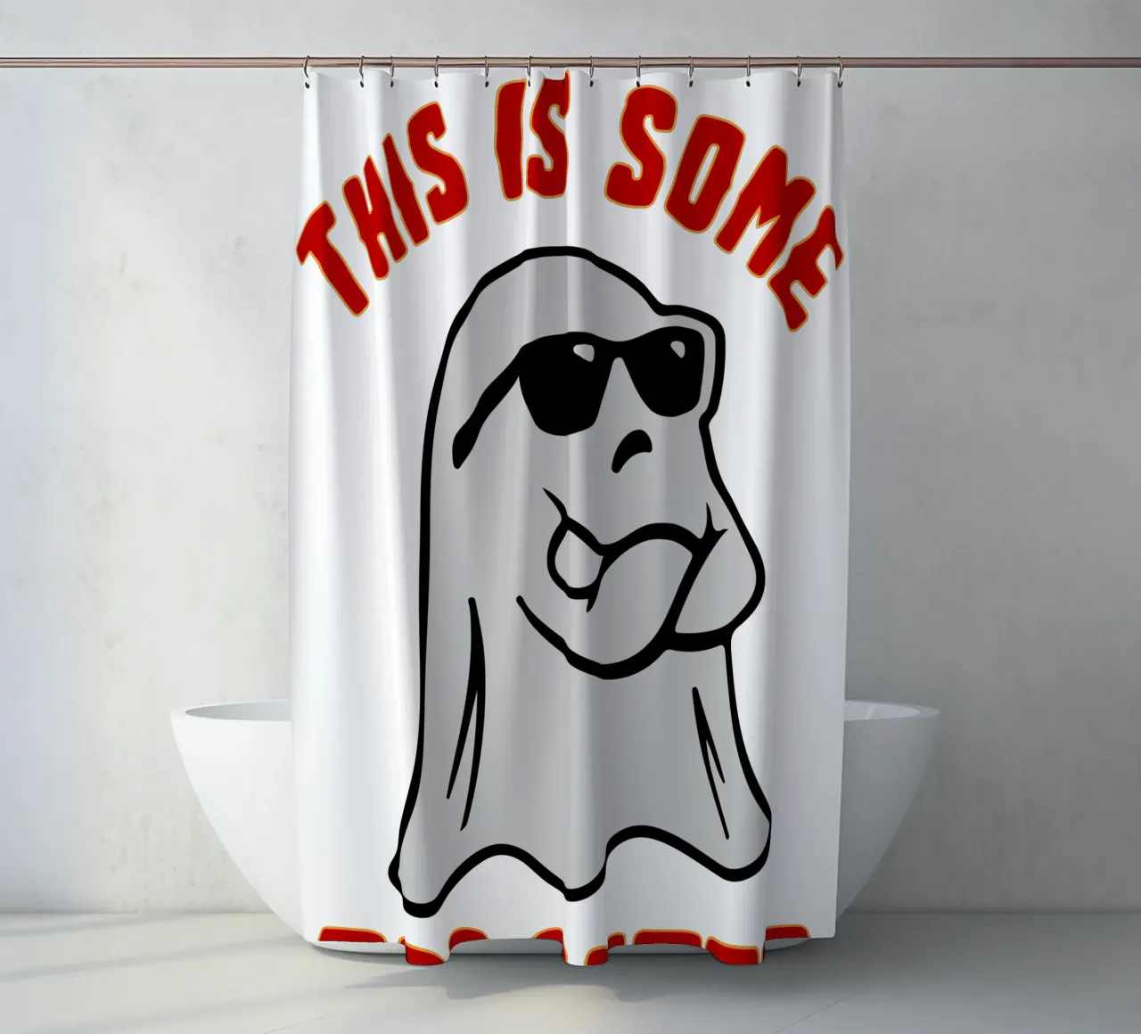 dit wat boo vel haloween douchegordijn van onetime