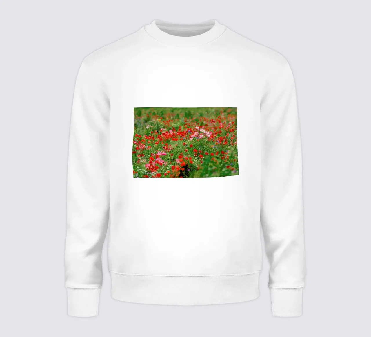 Mixed Poppy Landscape felpa da Curious Collections by Marielle Leenders