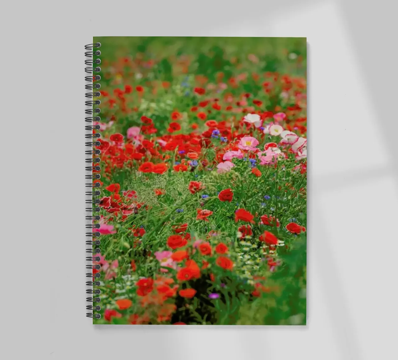 Mixed Poppy Landscape spiral notebook by Curious Collections by Marielle Leenders