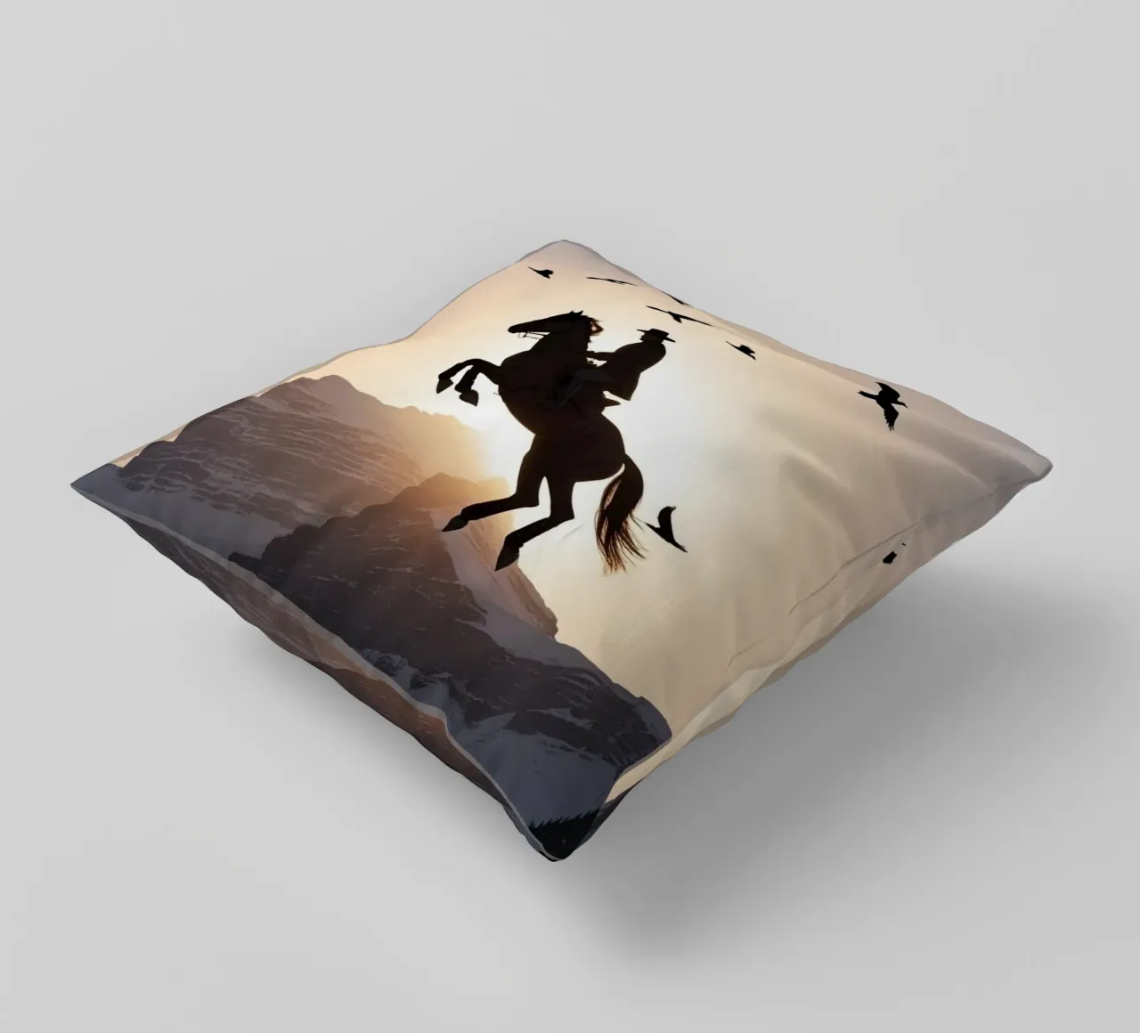 Cowboy-Silhouette Kissen von Horsire