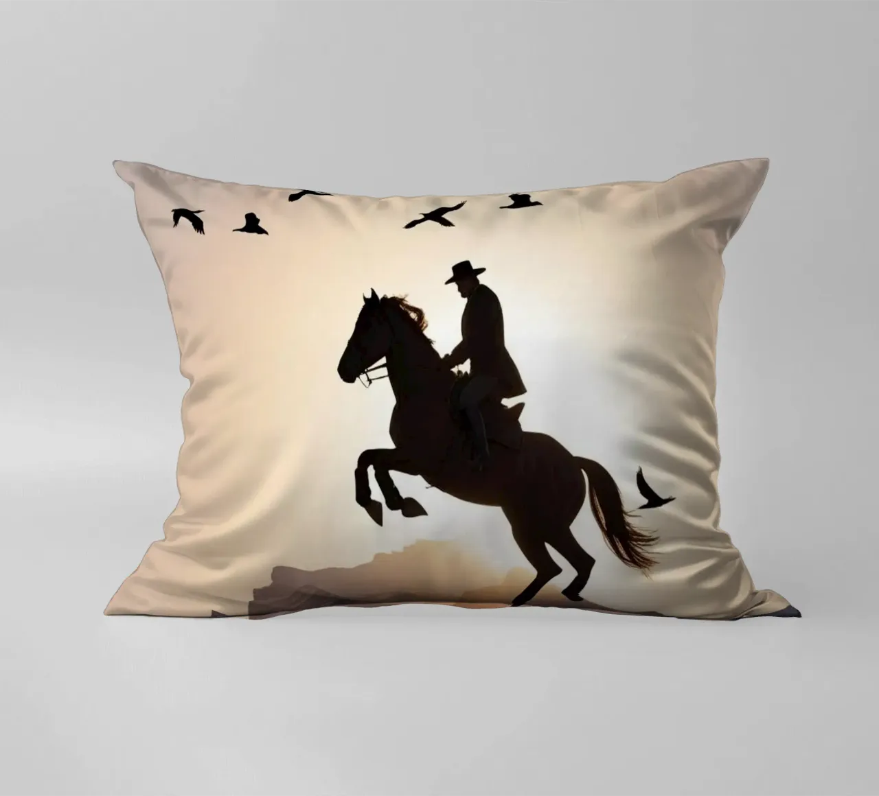 Cowboy-Silhouette Kissen von Horsire