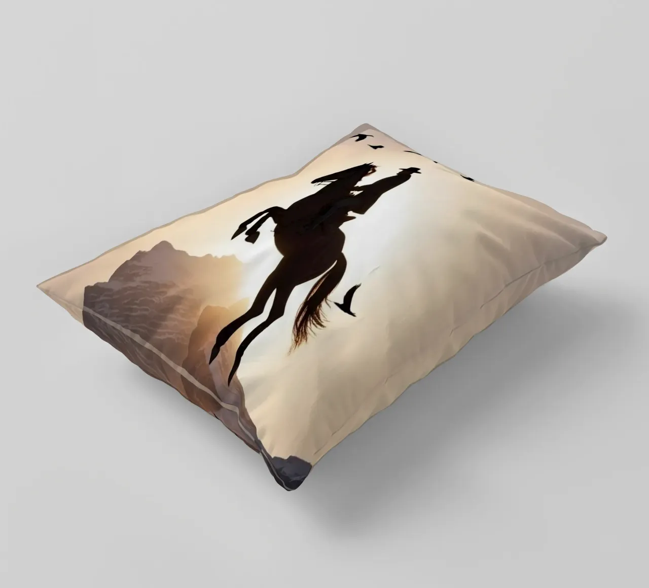 Cowboy-Silhouette Kissen von Horsire